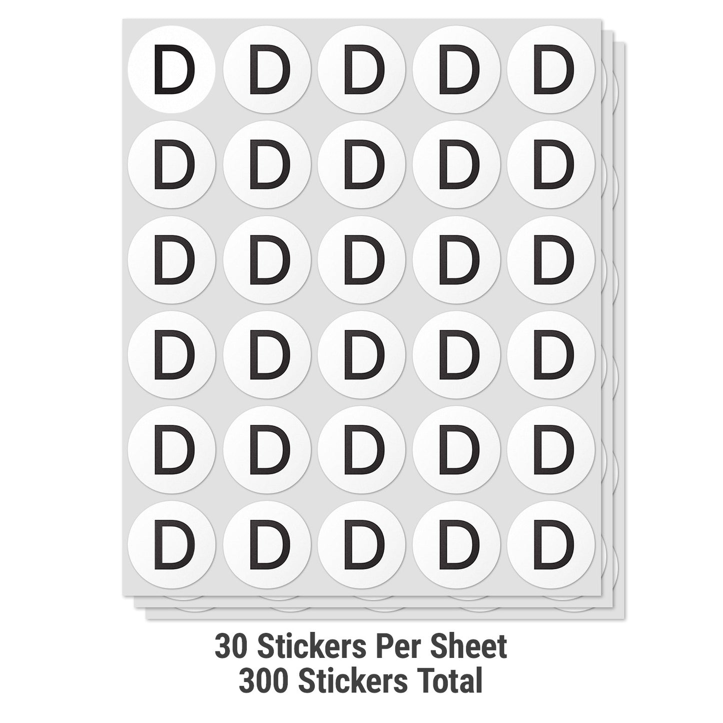 1.5 inch | Inventory: Capital Letter D Labels