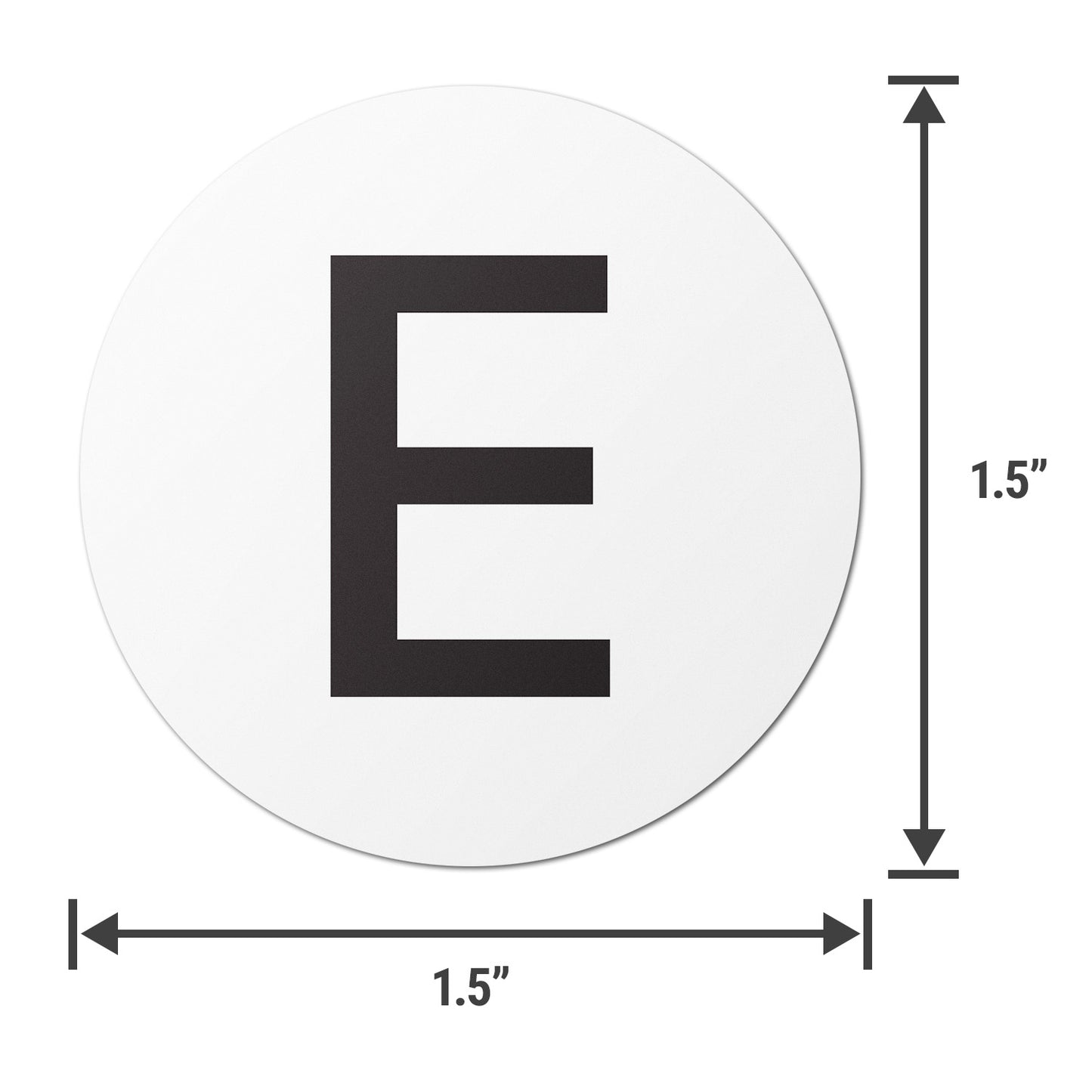 1.5 inch | Inventory: Capital Letter E Labels