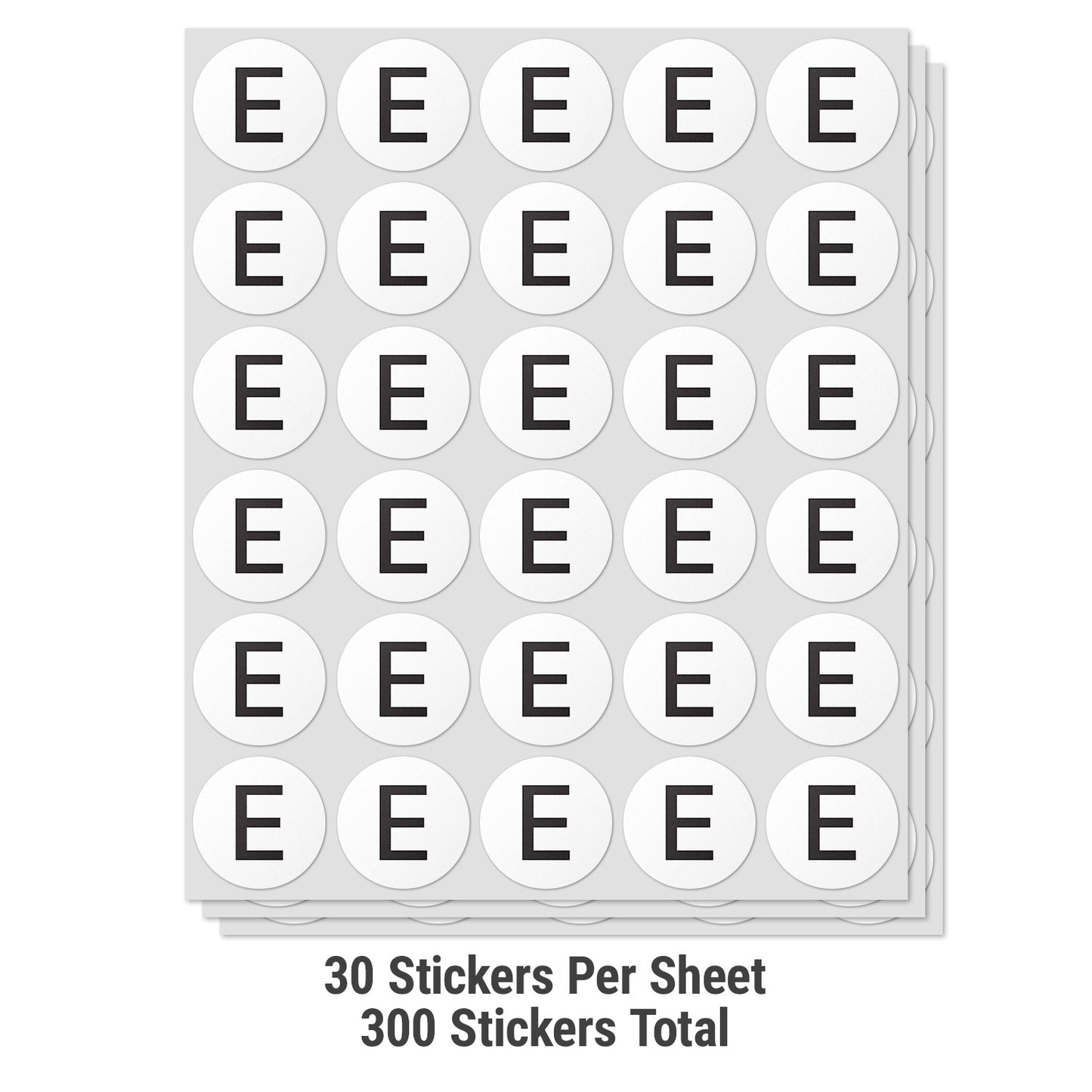 1.5 inch | Inventory: Capital Letter E Labels