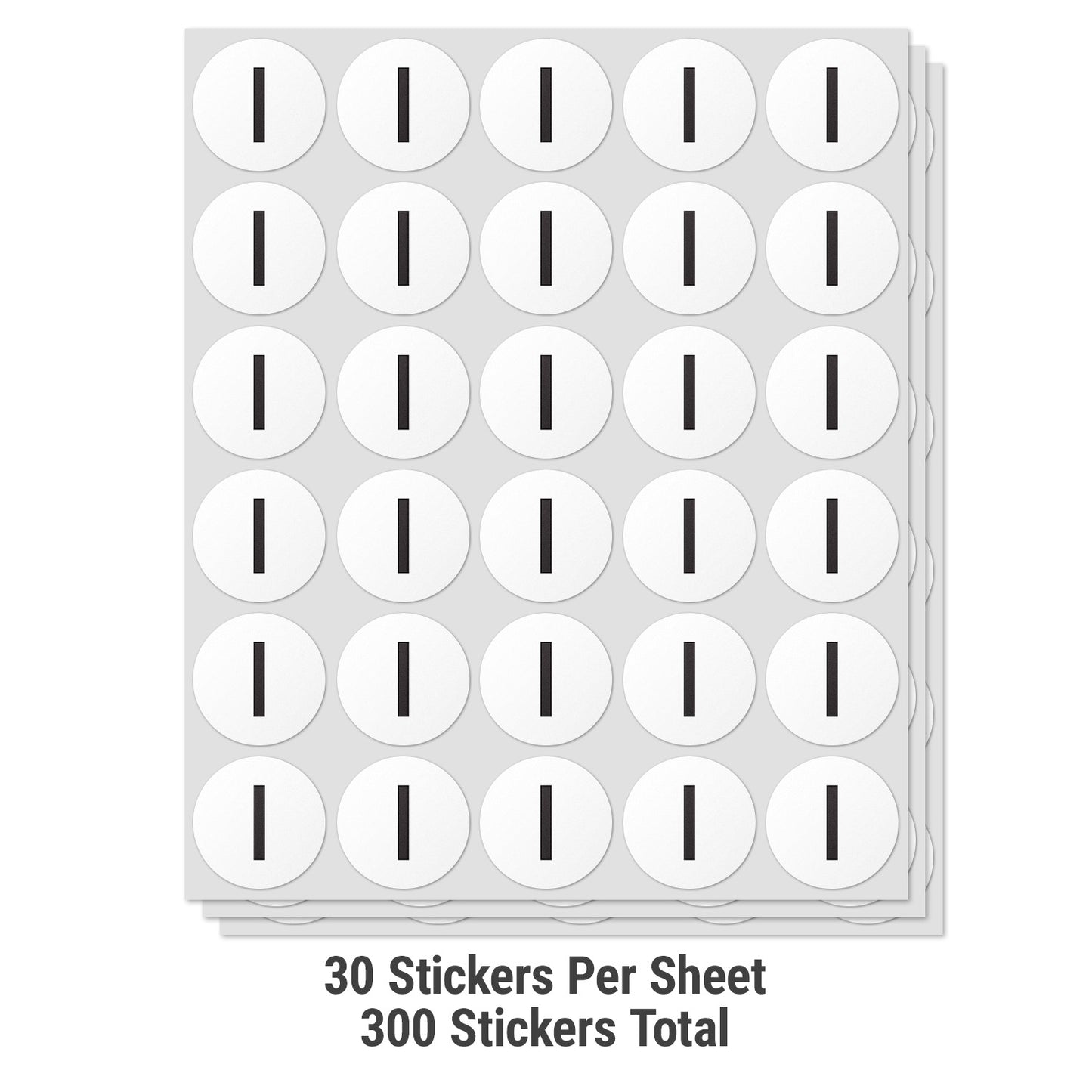 1.5 inch | Inventory: Capital Letter I Labels