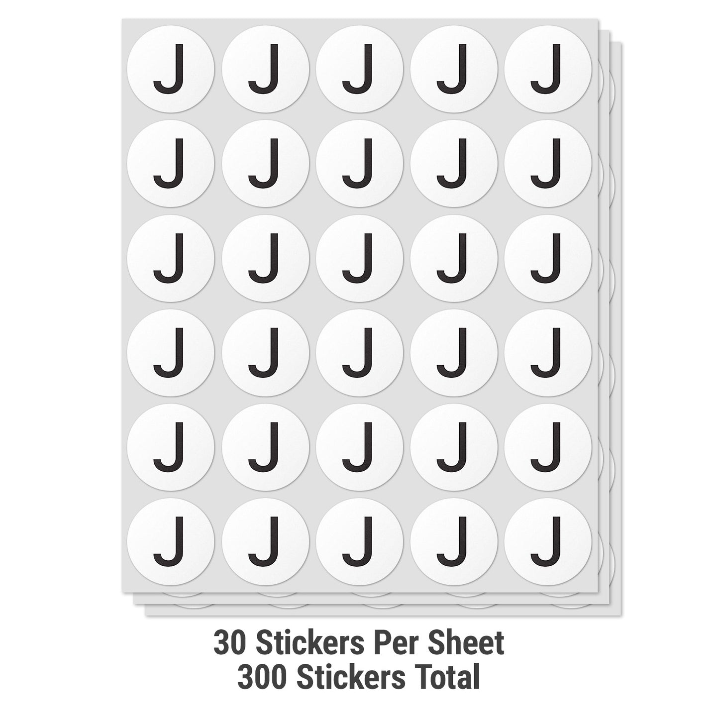 1.5 inch | Inventory: Capital Letter J Labels