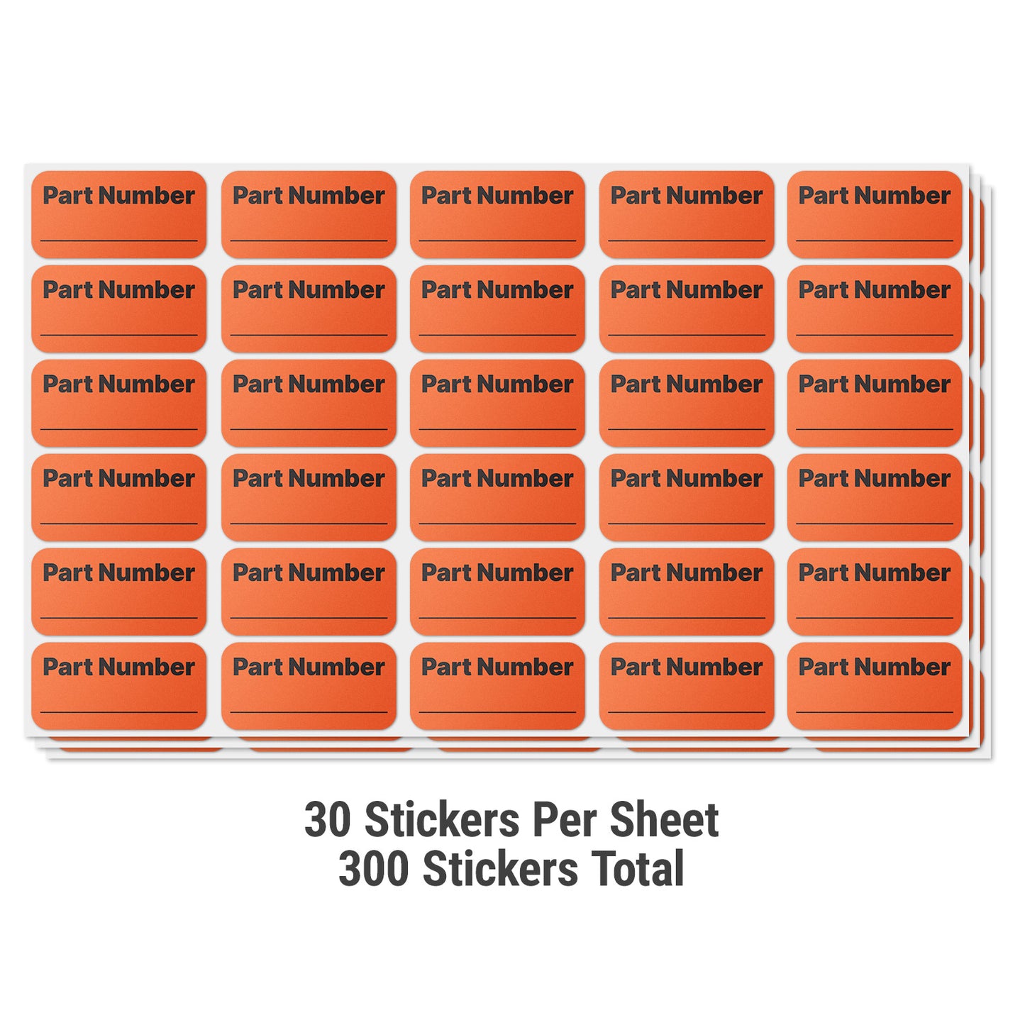 2 x 1 inch | Inventory: Part Number Labels