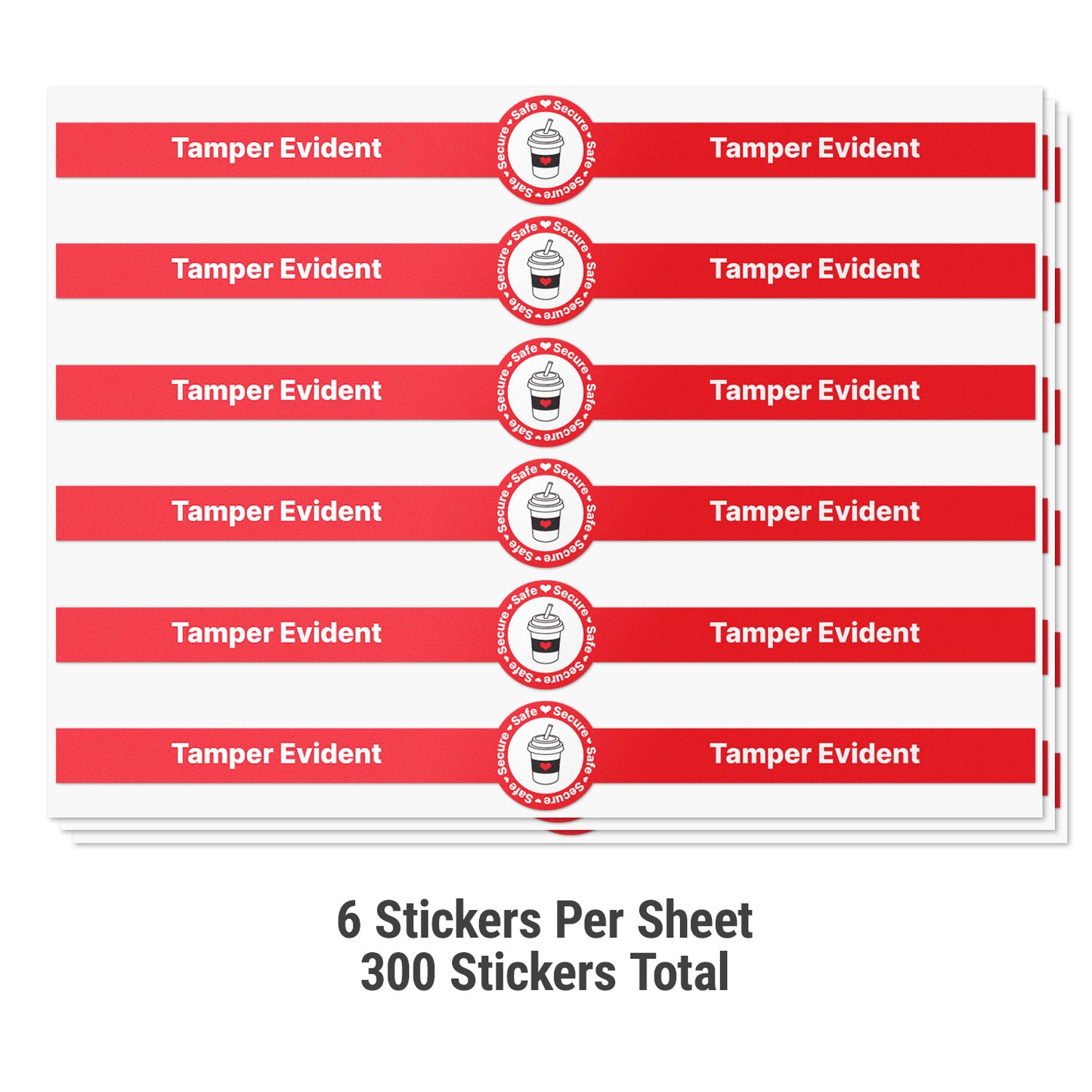 9 x 1 inch | Food Labeling: Tamper Evident Drink Labels