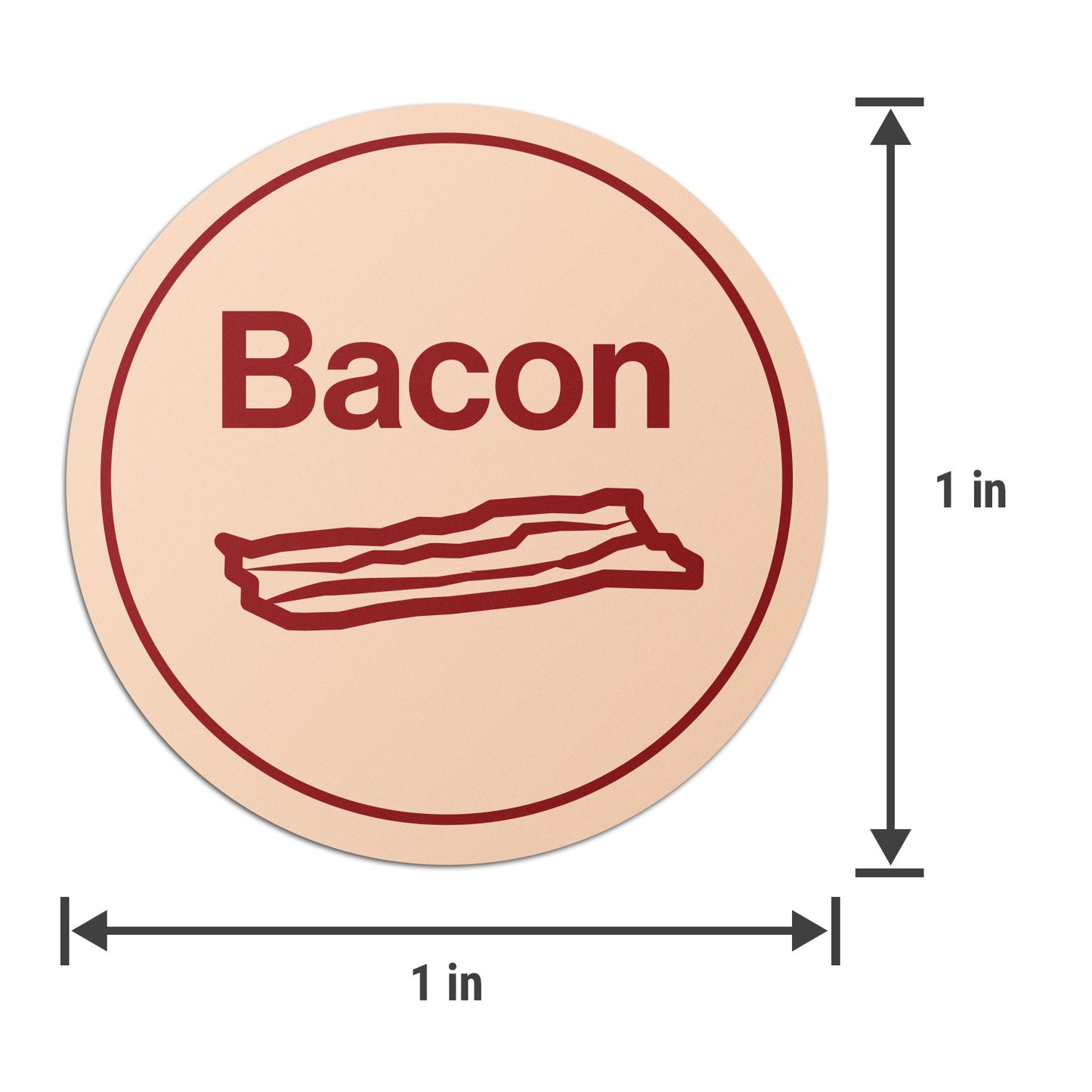 1 inch | Food Prep & Food Labeling: Bacon Labels