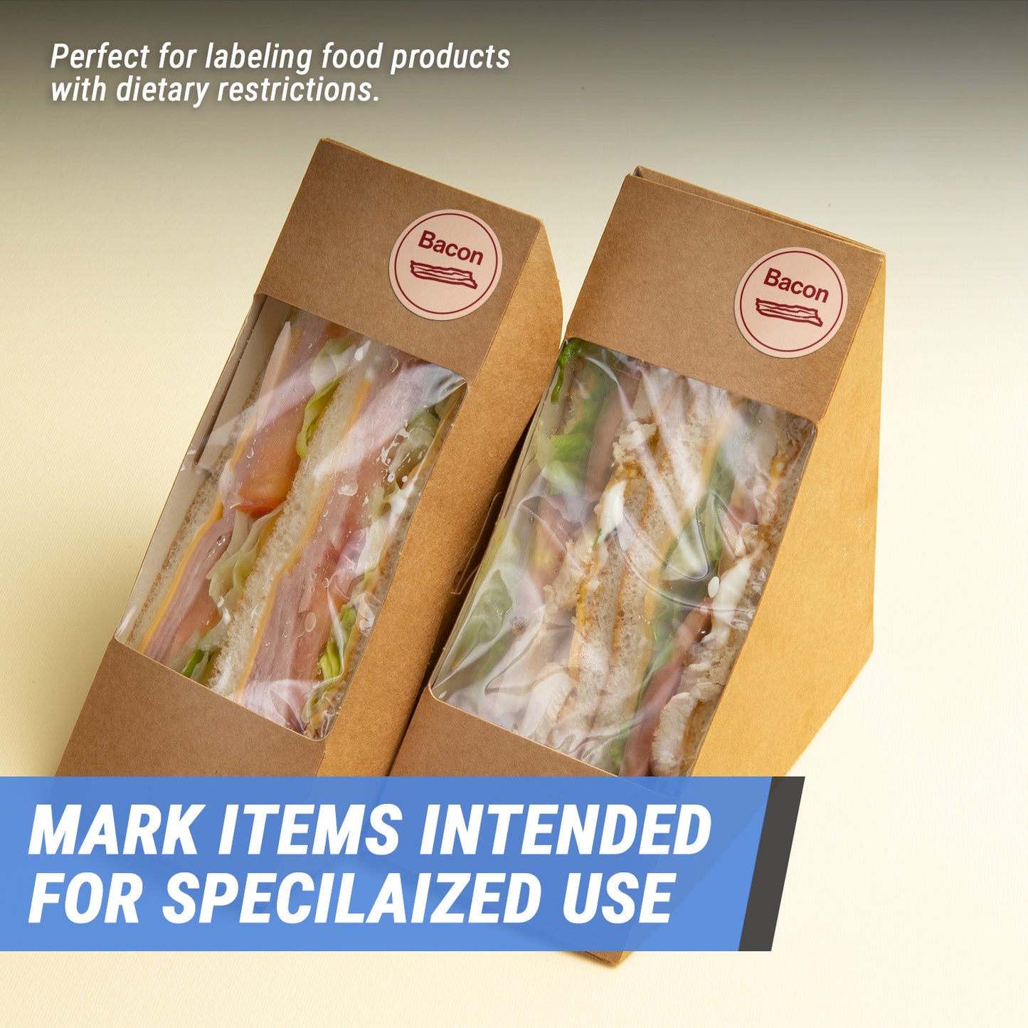 1 inch | Food Prep & Food Labeling: Bacon Labels