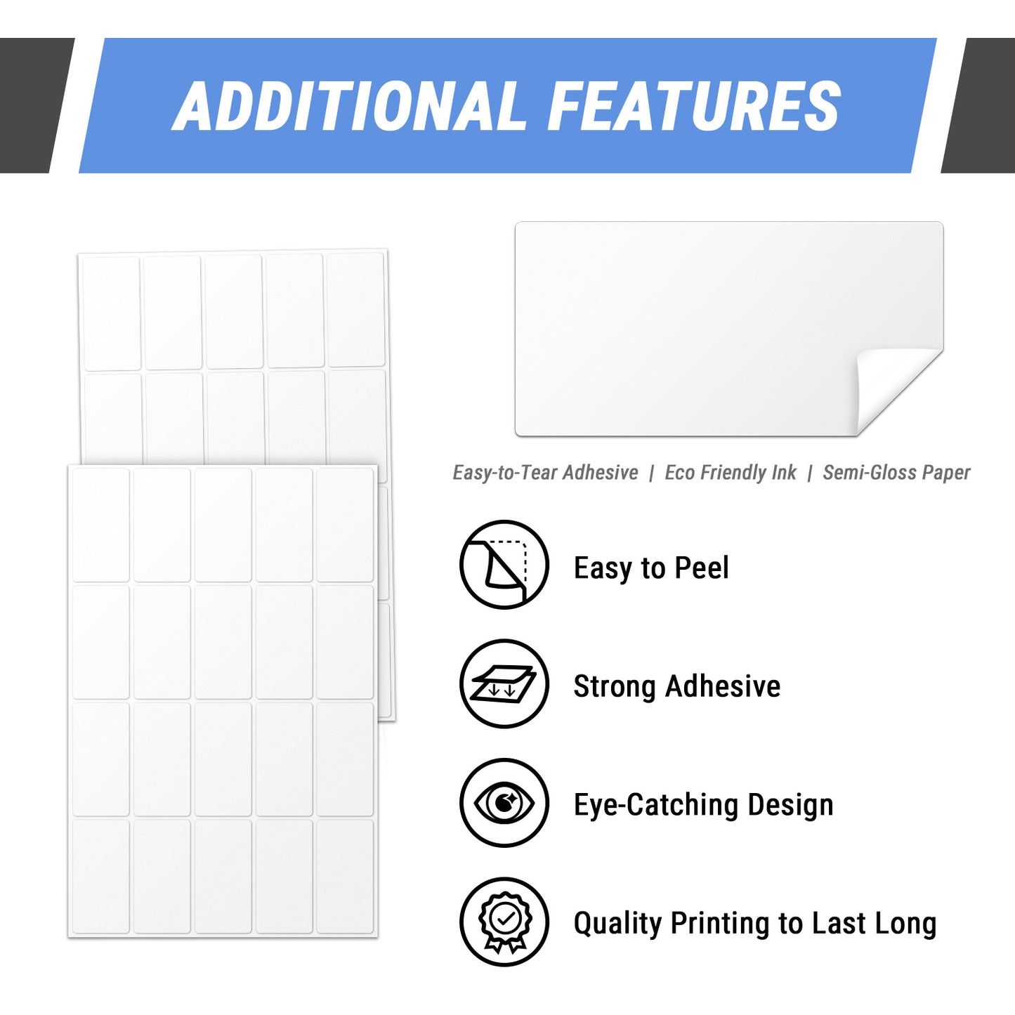 1.5 x 0.75 inch | Write-in Blank Rectangle Labels