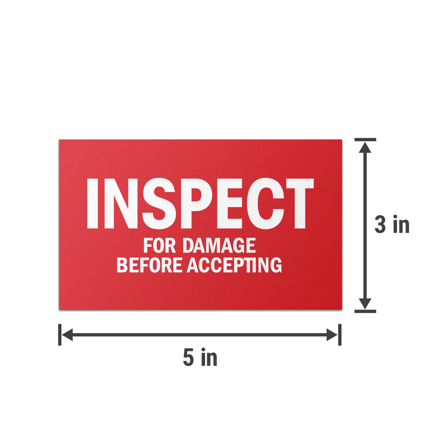 5 x 3 inch | Quality Control Labels: Inspect for Damage Labels