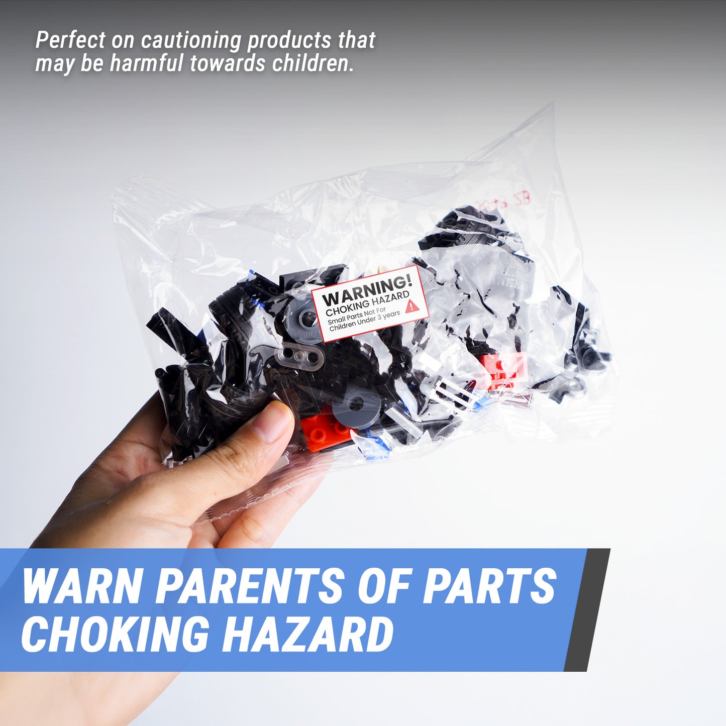 2 X 1 inch | Warning Labels: Warning Choking Hazard
