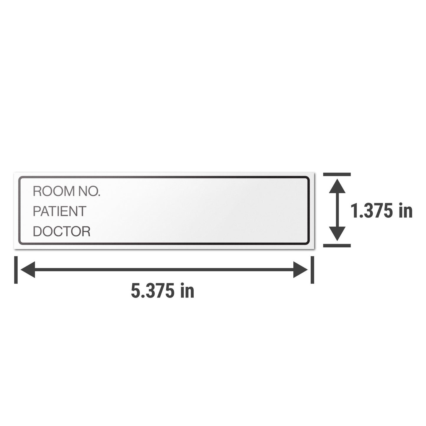 5.375 x 1.375 inch | Medical & Rx Medication Label: Room No. Patient Doctor