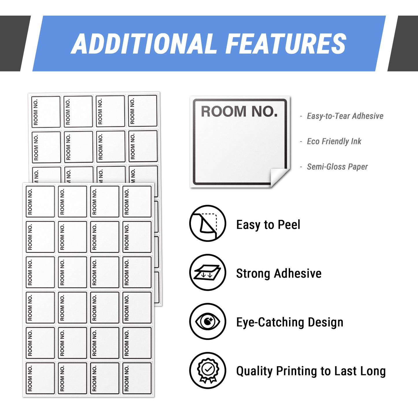 1.5 x 1.375 inch | Medical & Rx Medication Label: Room No.
