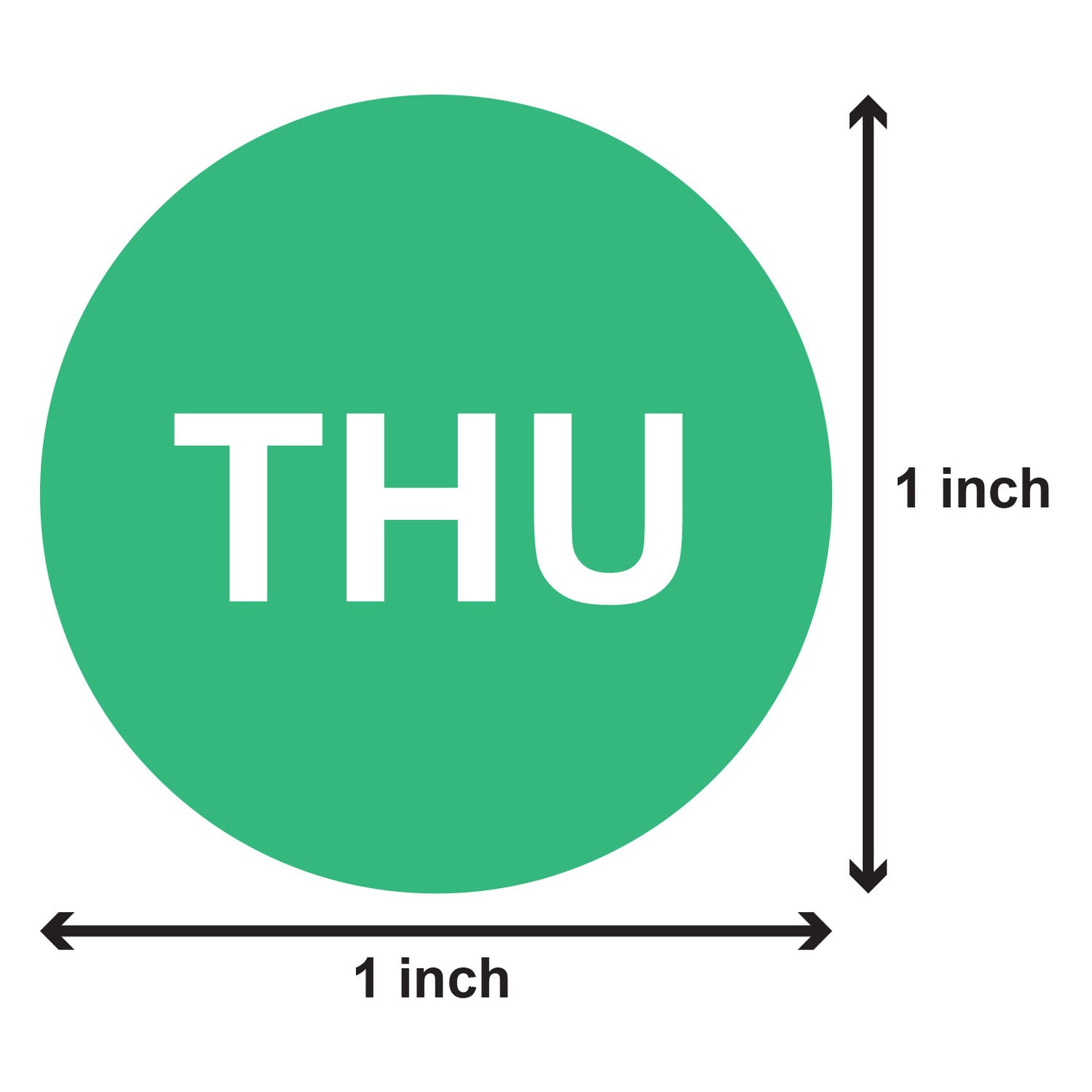 1 inch | Days of the Week: Thursday Stickers