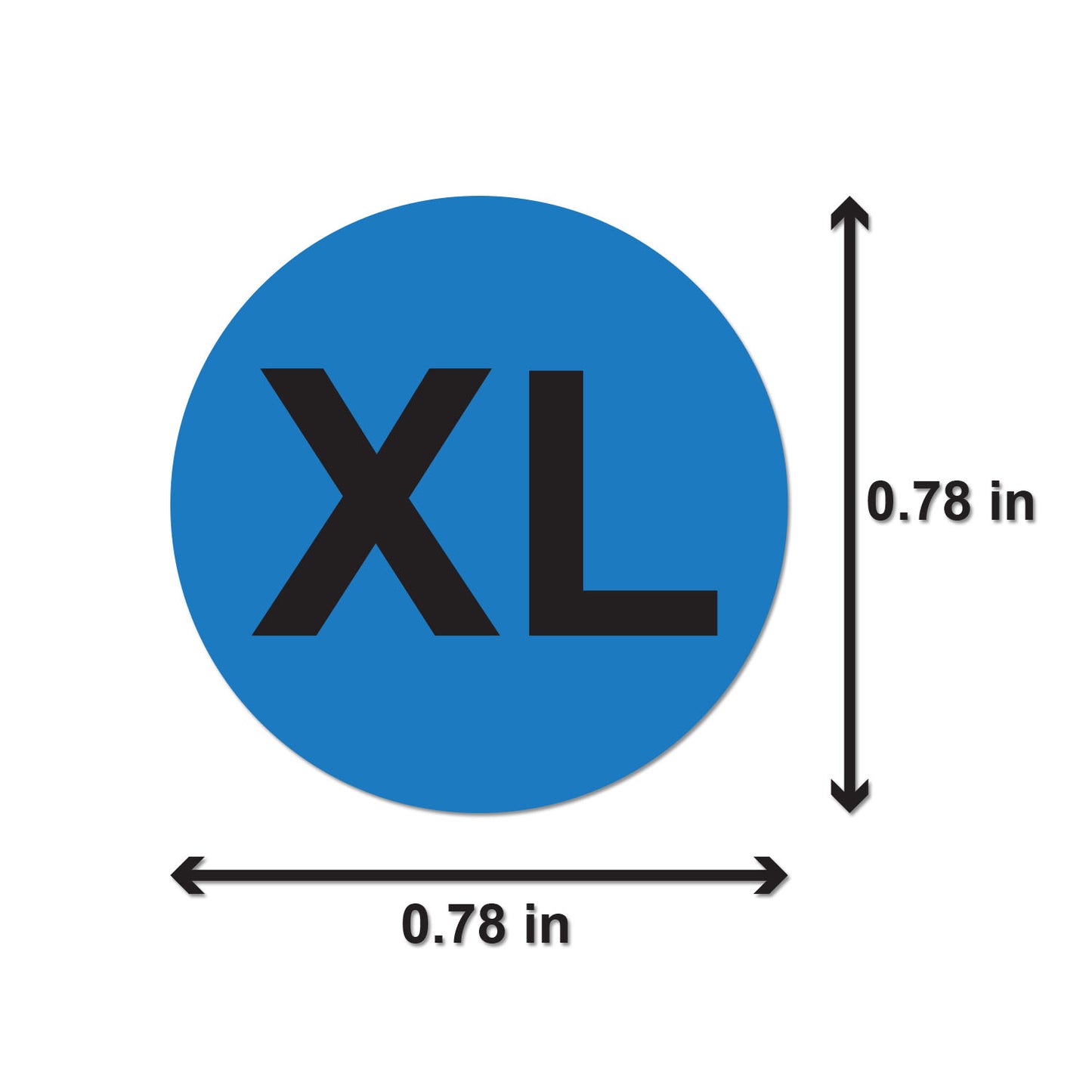 0.78 inch | Clothing Size: X-Large (XL) Stickers