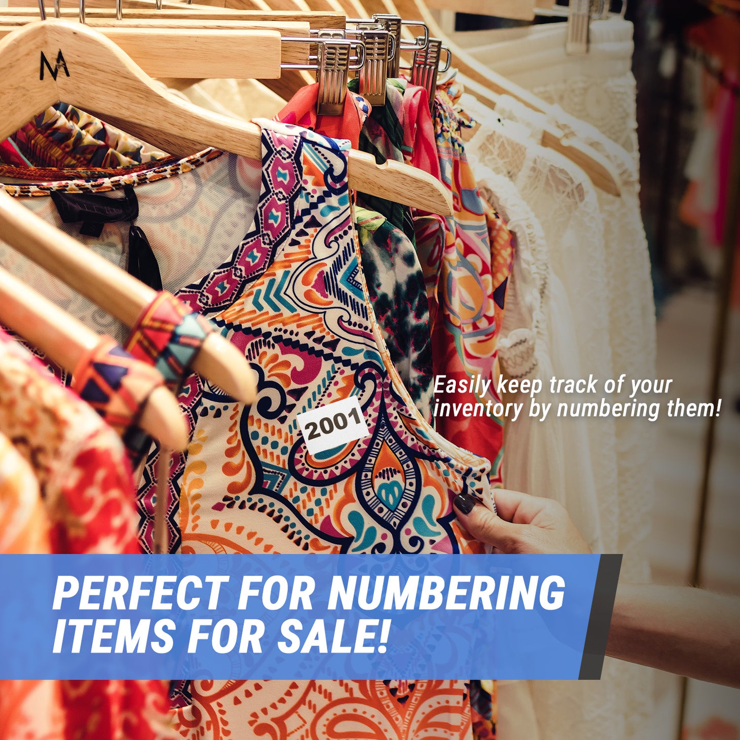 1.5 x 1 inch | Consecutive Numbers "2001 to 2500" Stickers