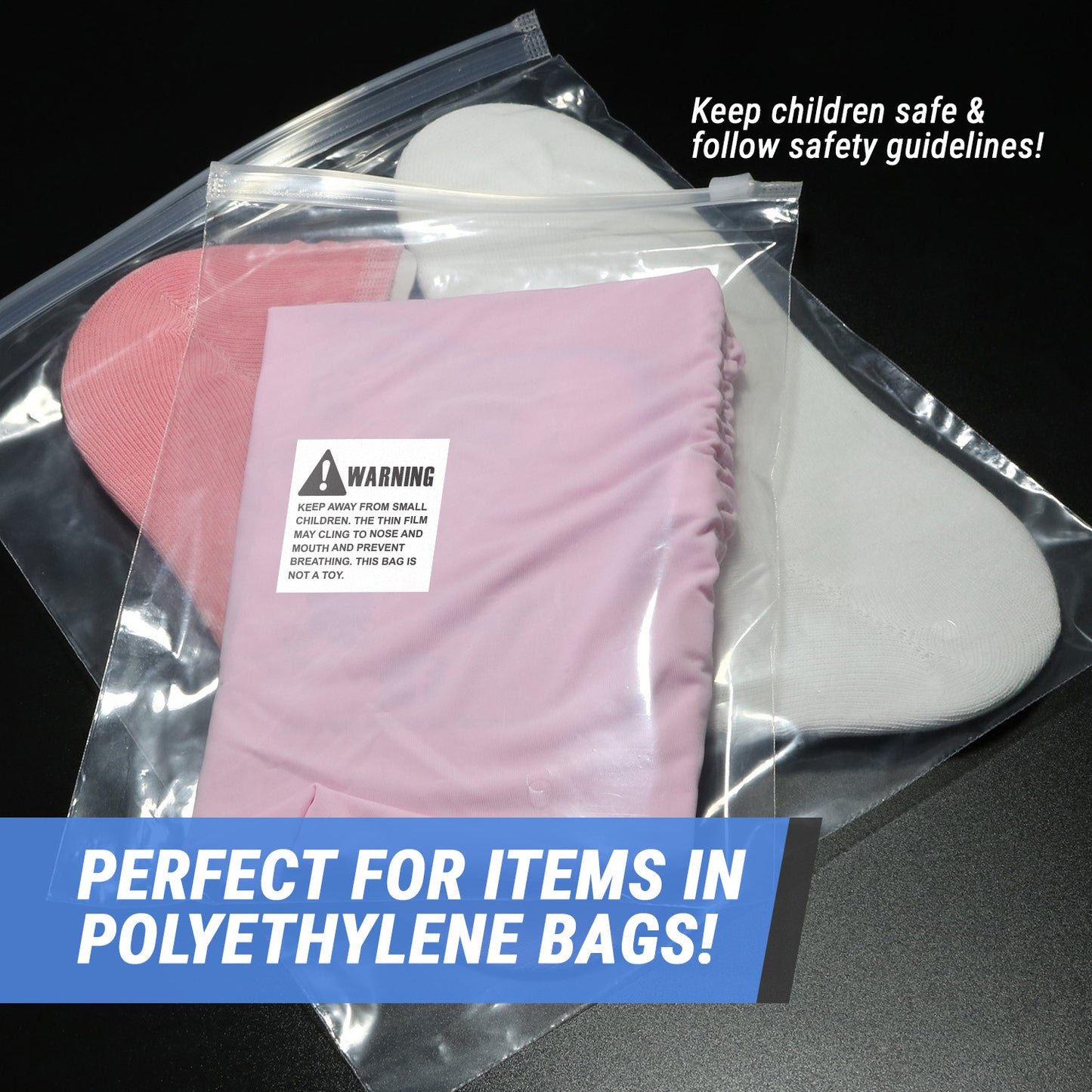 2 inch | Suffocation Warning Stickers, Plastic Bag Warning