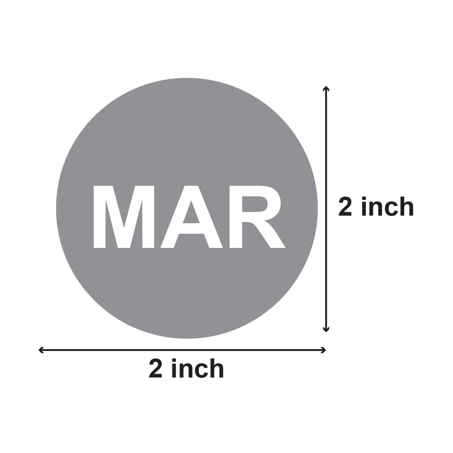 2 inch | Months of the Year: March Stickers