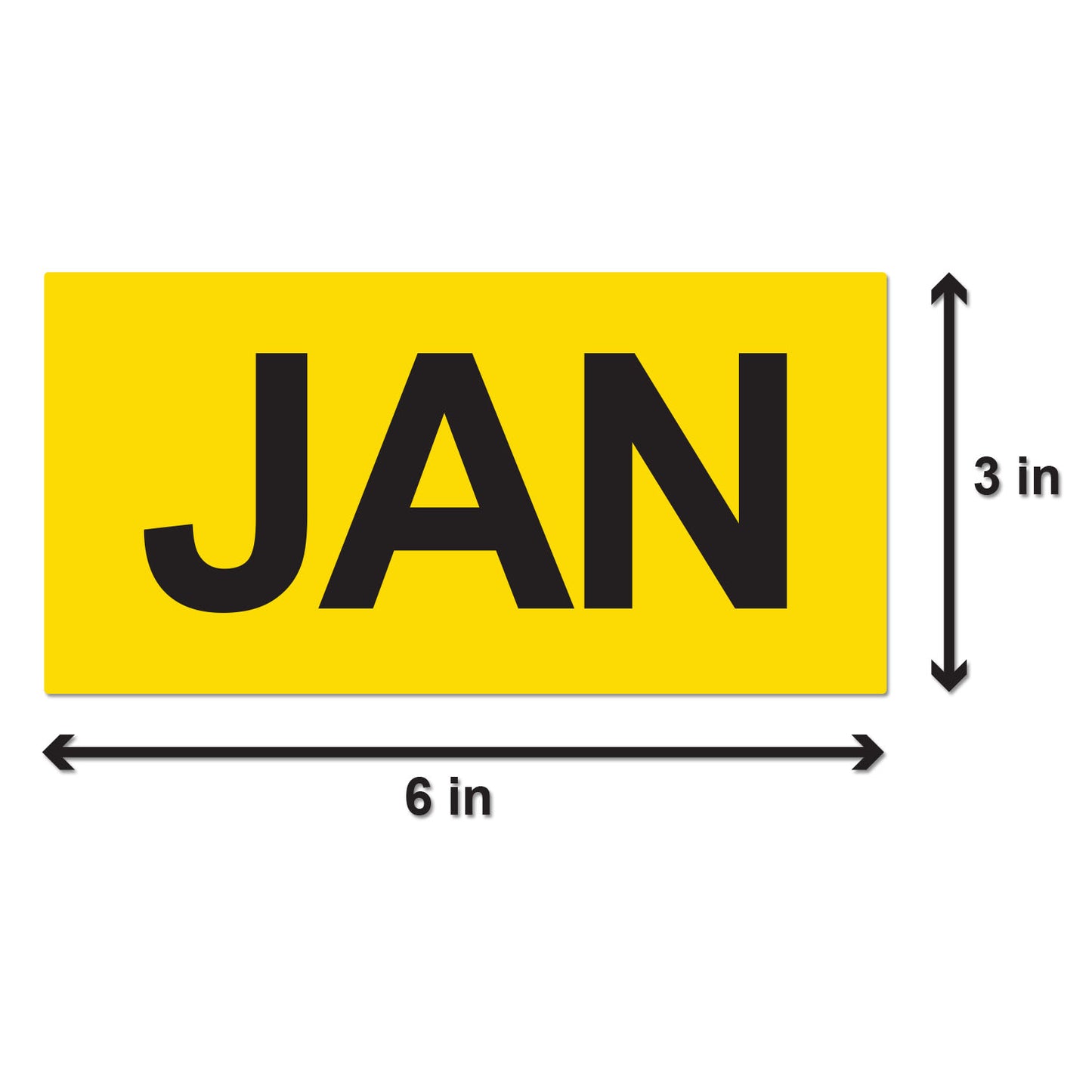 6 x 3 inch | Months of the Year: January Stickers