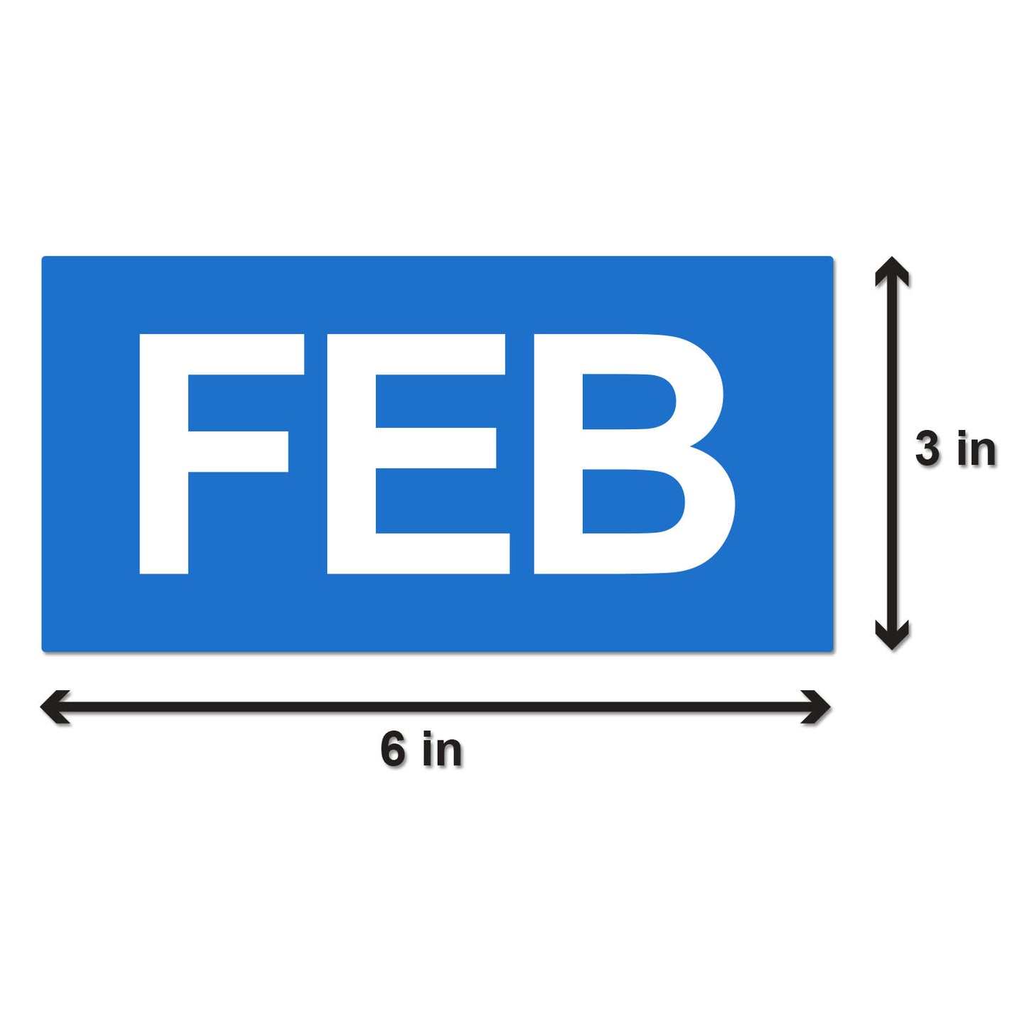 6 x 3 inch | Months of the Year: February Stickers