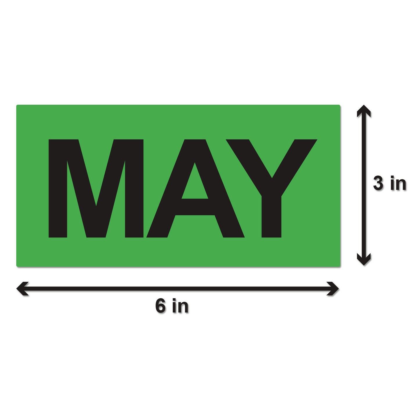 6 x 3 inch | Months of the Year: May Stickers