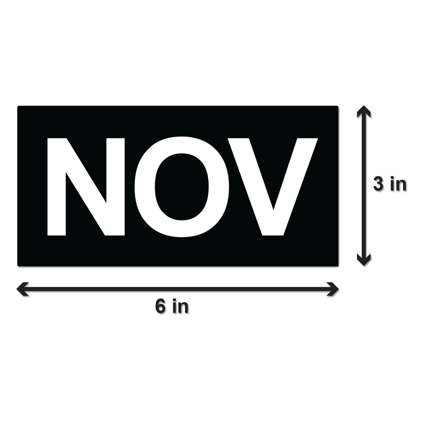 6 x 3 inch | Months of the Year: November Stickers