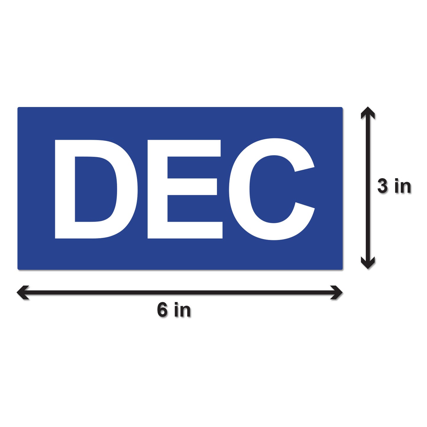 6 x 3 inch | Months of the Year: December Stickers