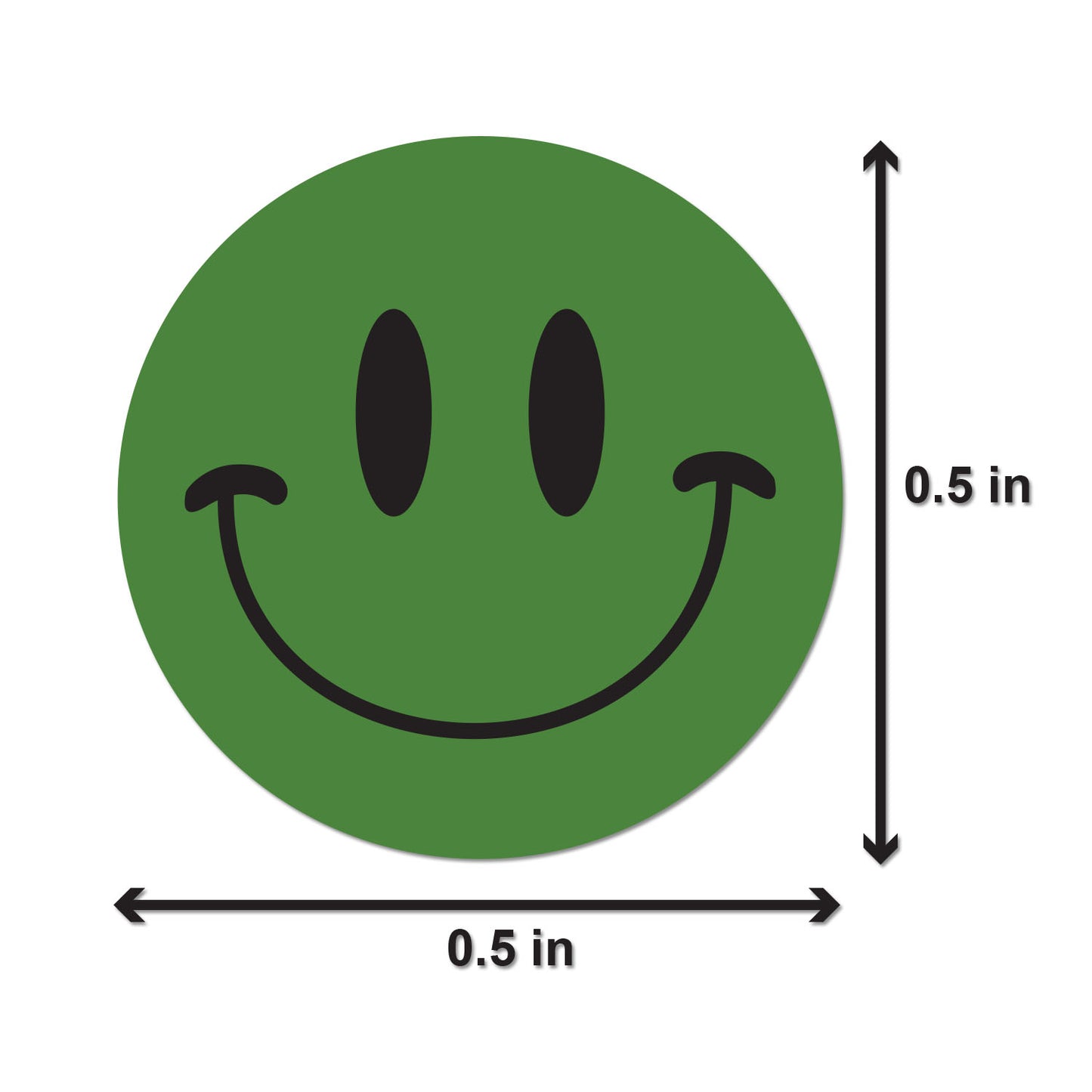 0.5 inch | Happy Face Stickers