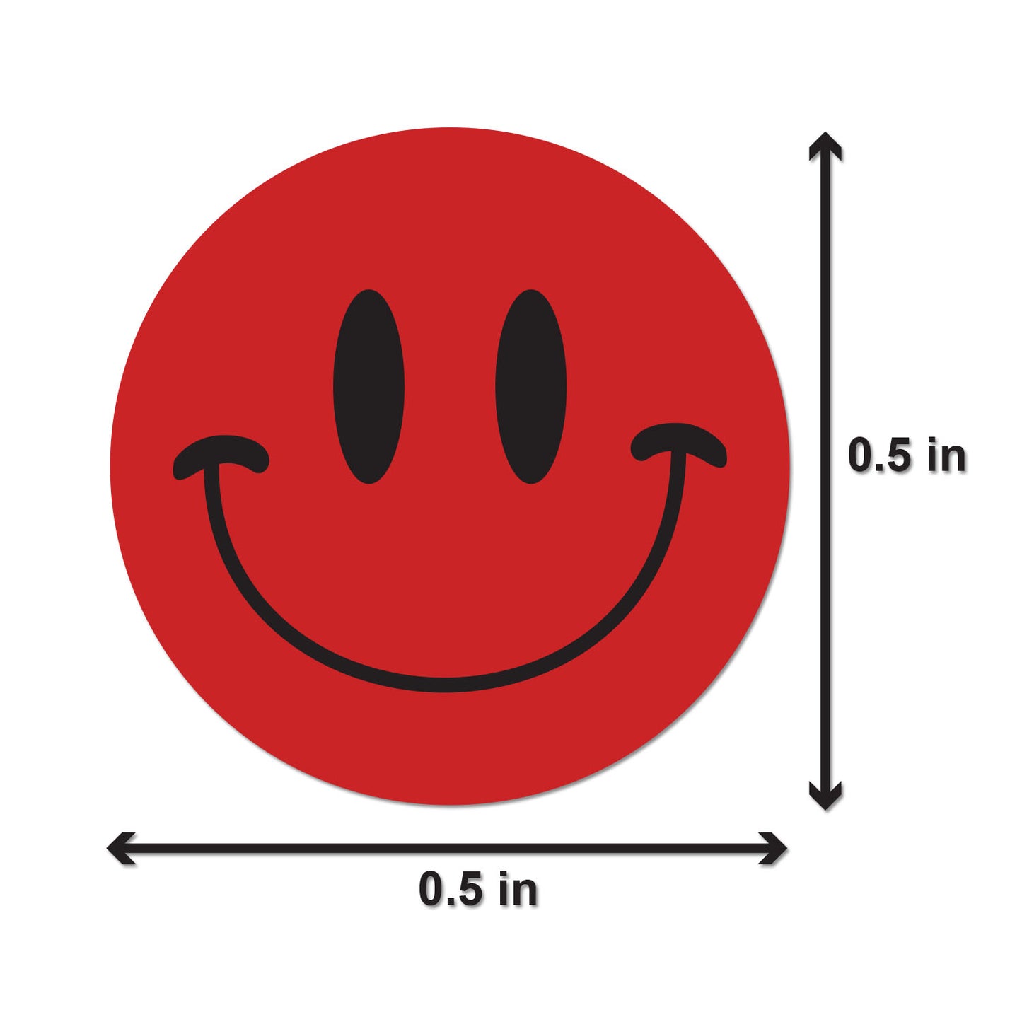 1/2 inch | Happy Face Stickers