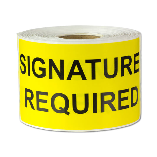 4 x 2 inch | Shipping & Handling: Signature Required Stickers