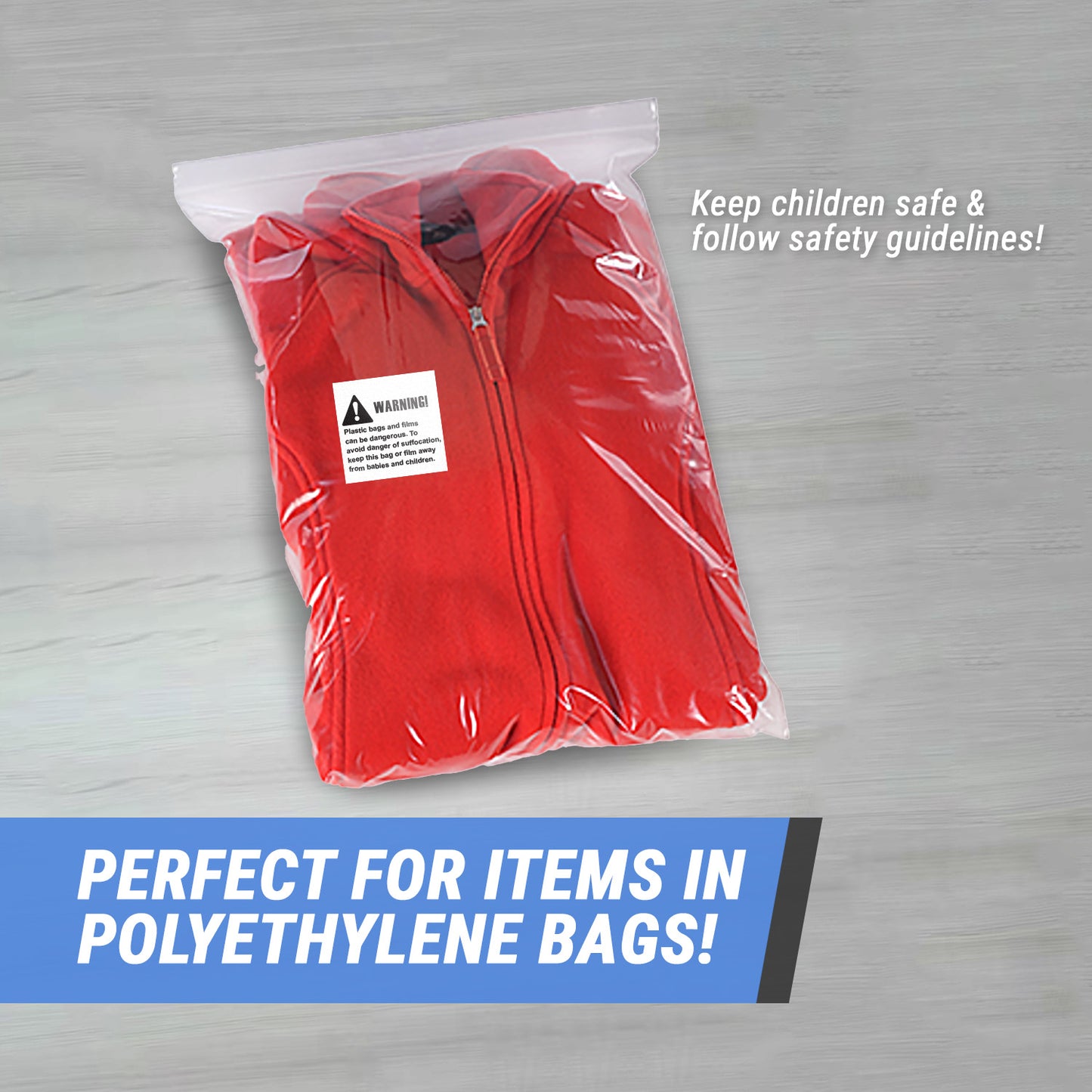 2 x 2 inch | Warning & Caution: Suffocation Warning Stickers