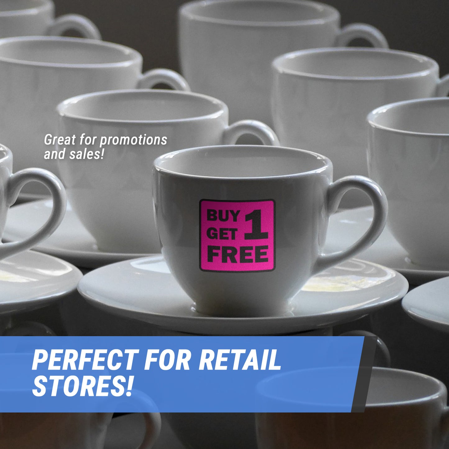 2 x 2 inch | Retail & Sales: Buy One Get One Free Stickers