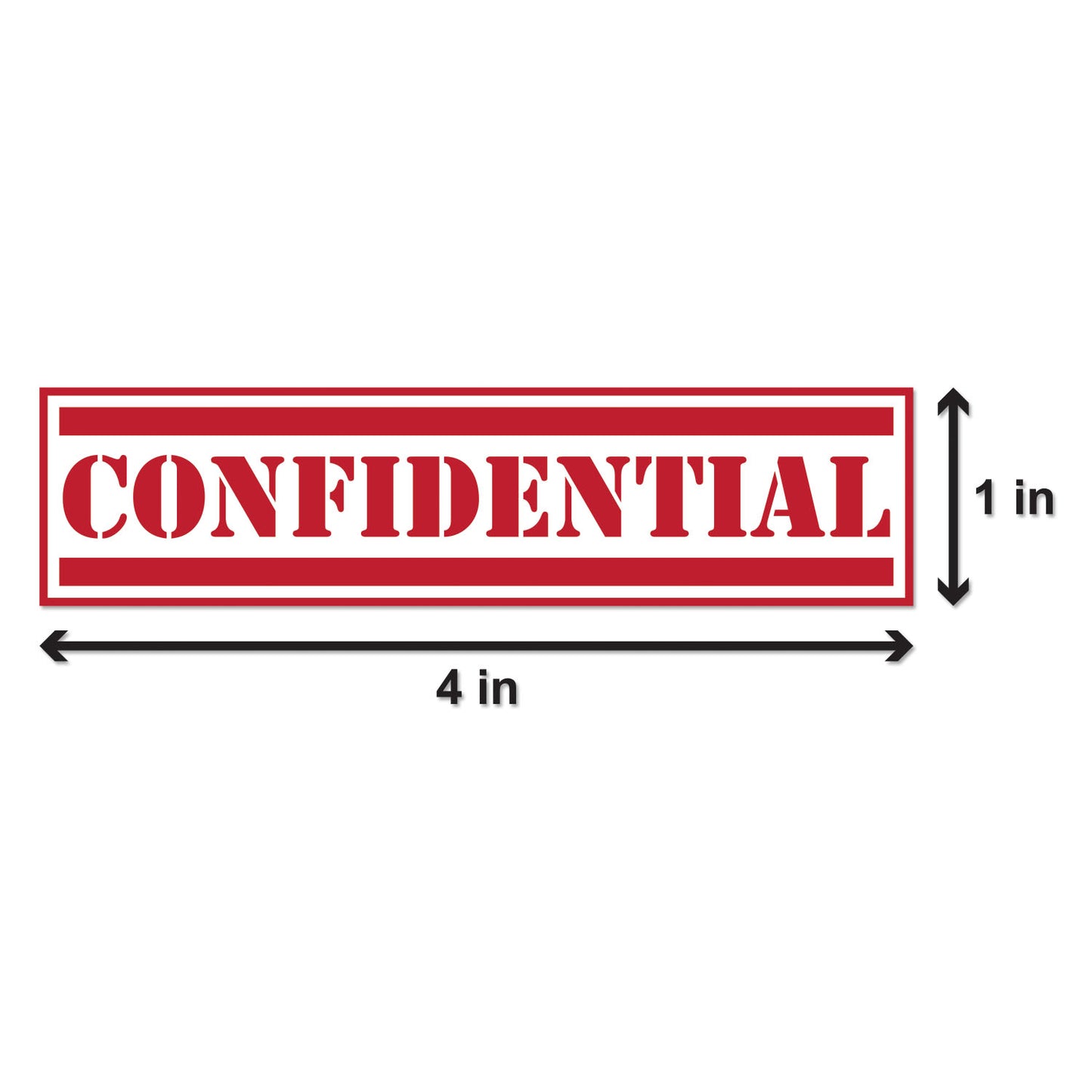4 x 1 inch | Shipping & Handling: Confidential Stickers