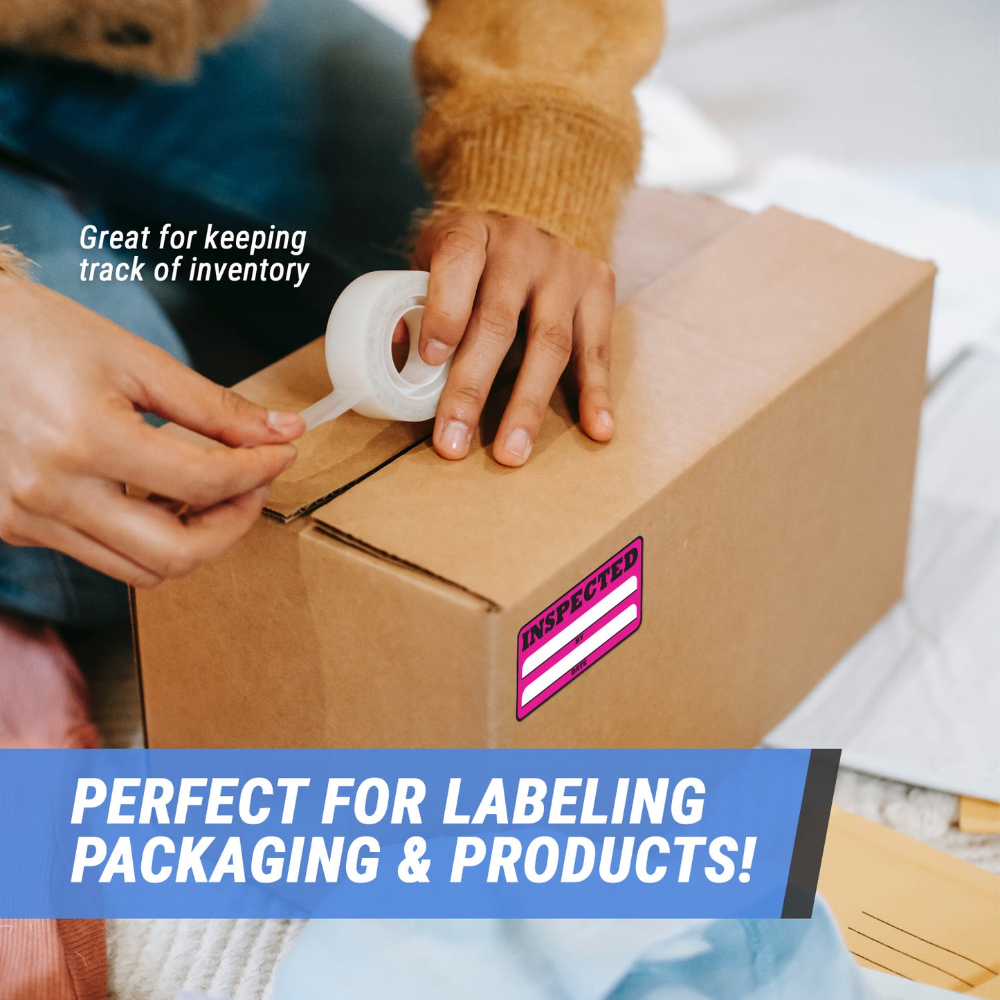 2 inch | Quality Control: Inspected By Stickers / Inspected Stickers