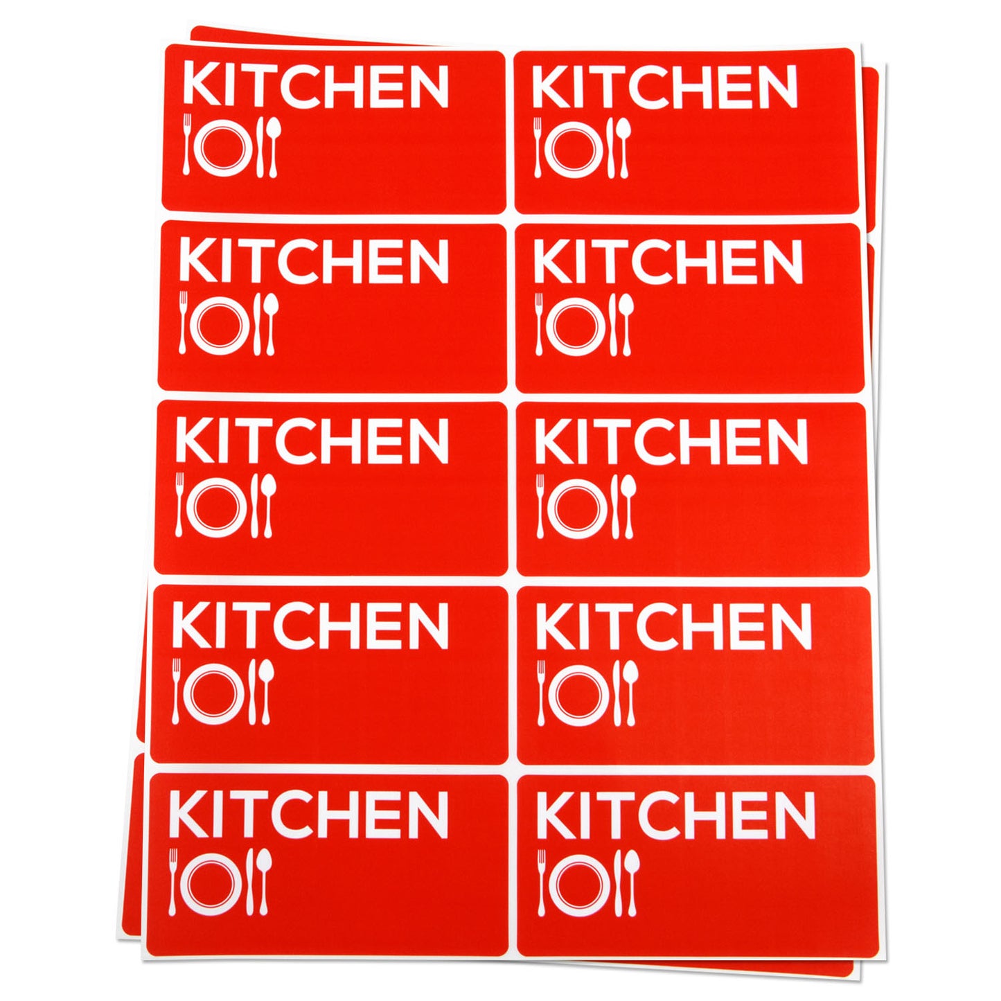 4 x 2 inch | Moving & Packing: Kitchen Stickers