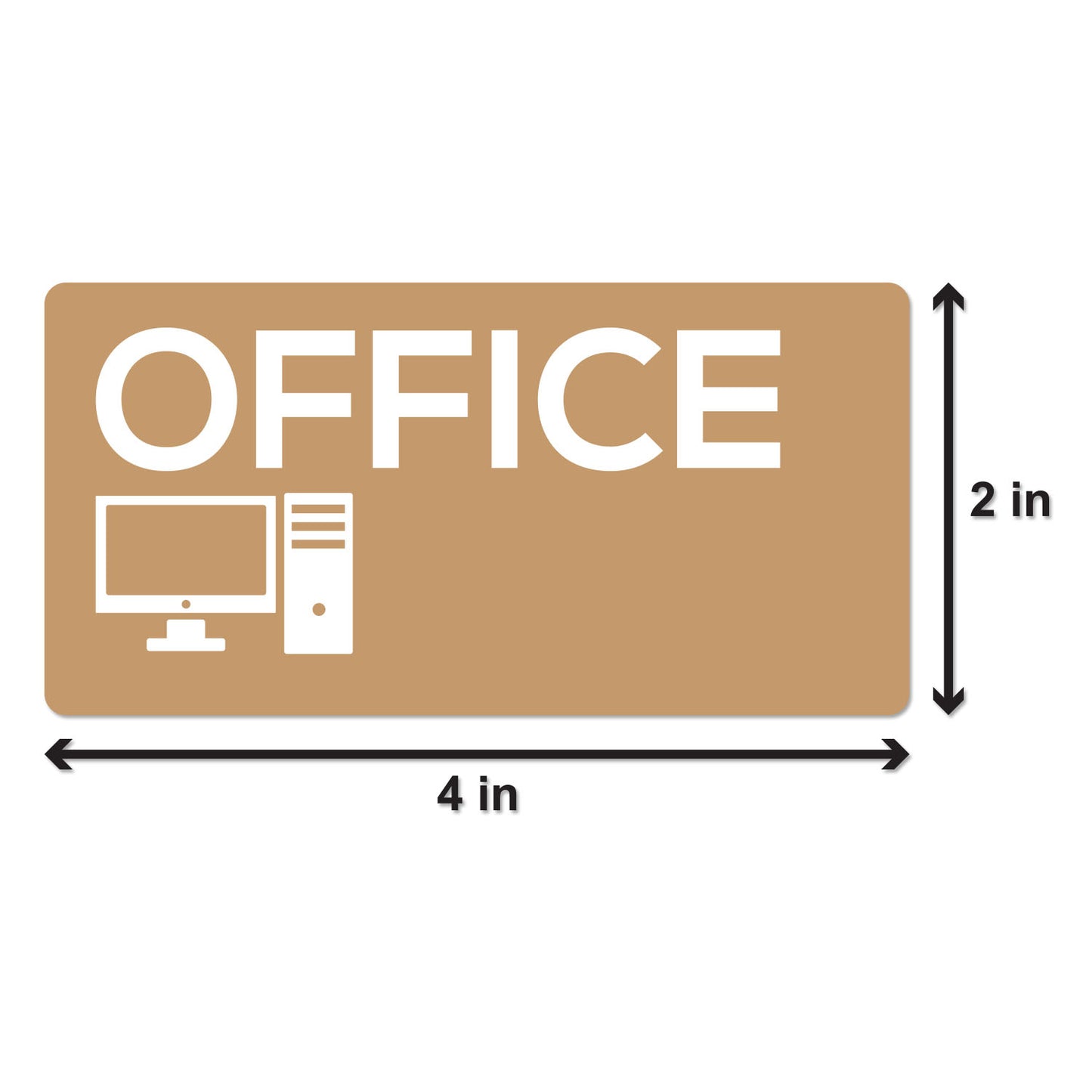 4 x 2 inch | Moving & Packing: Office Stickers
