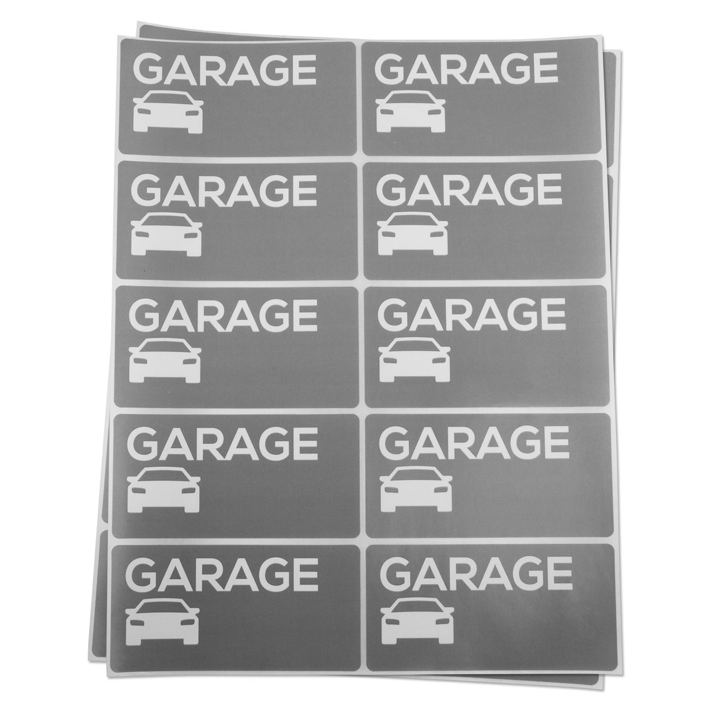 4 x 2 inch | Moving & Packing: Garage Stickers
