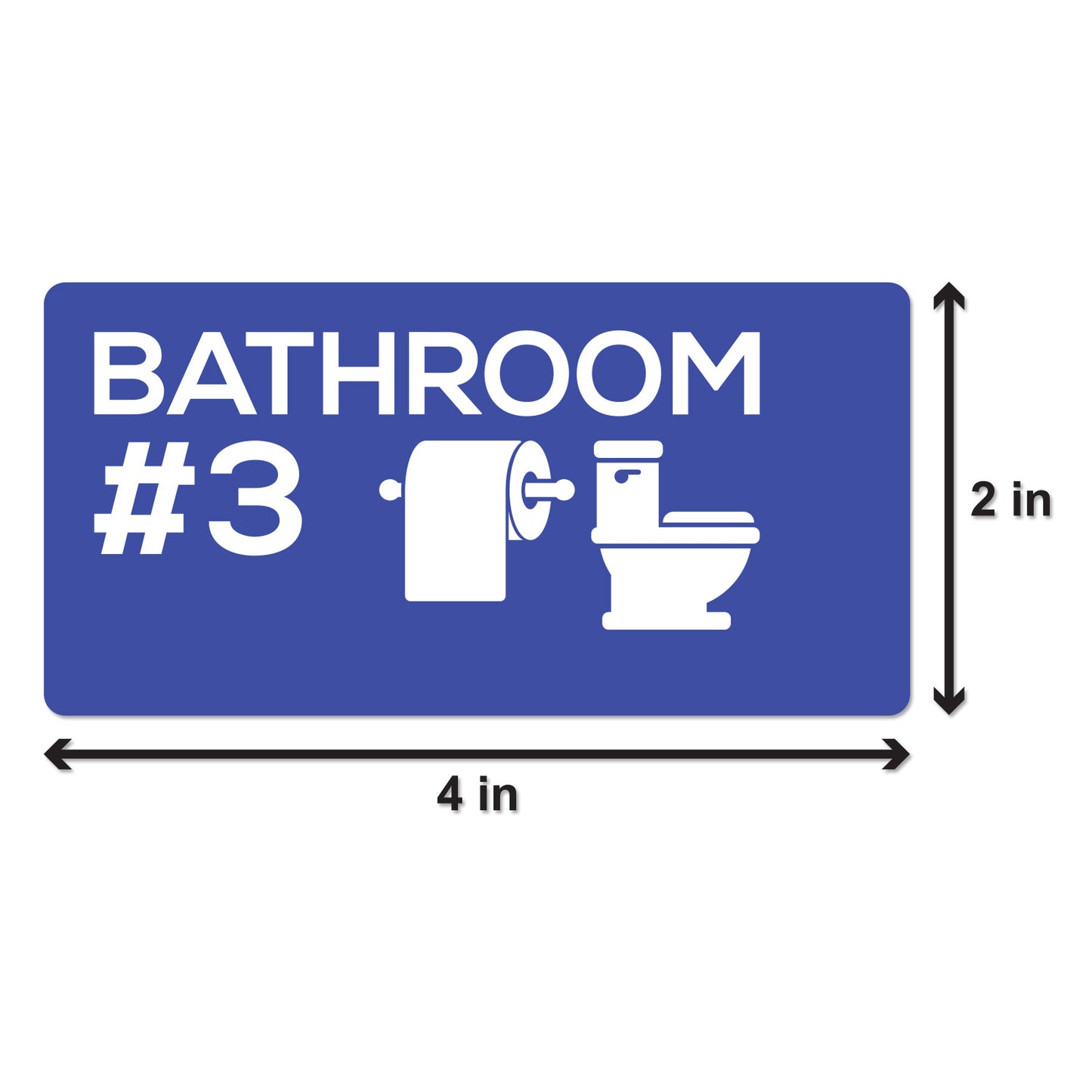 4 x 2 inch | Moving & Packing: Bathroom #3 Stickers