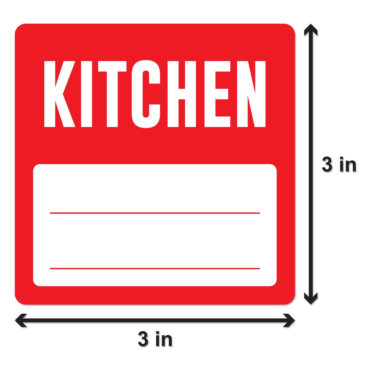3 x 3 inch | Moving & Packing: Kitchen Stickers