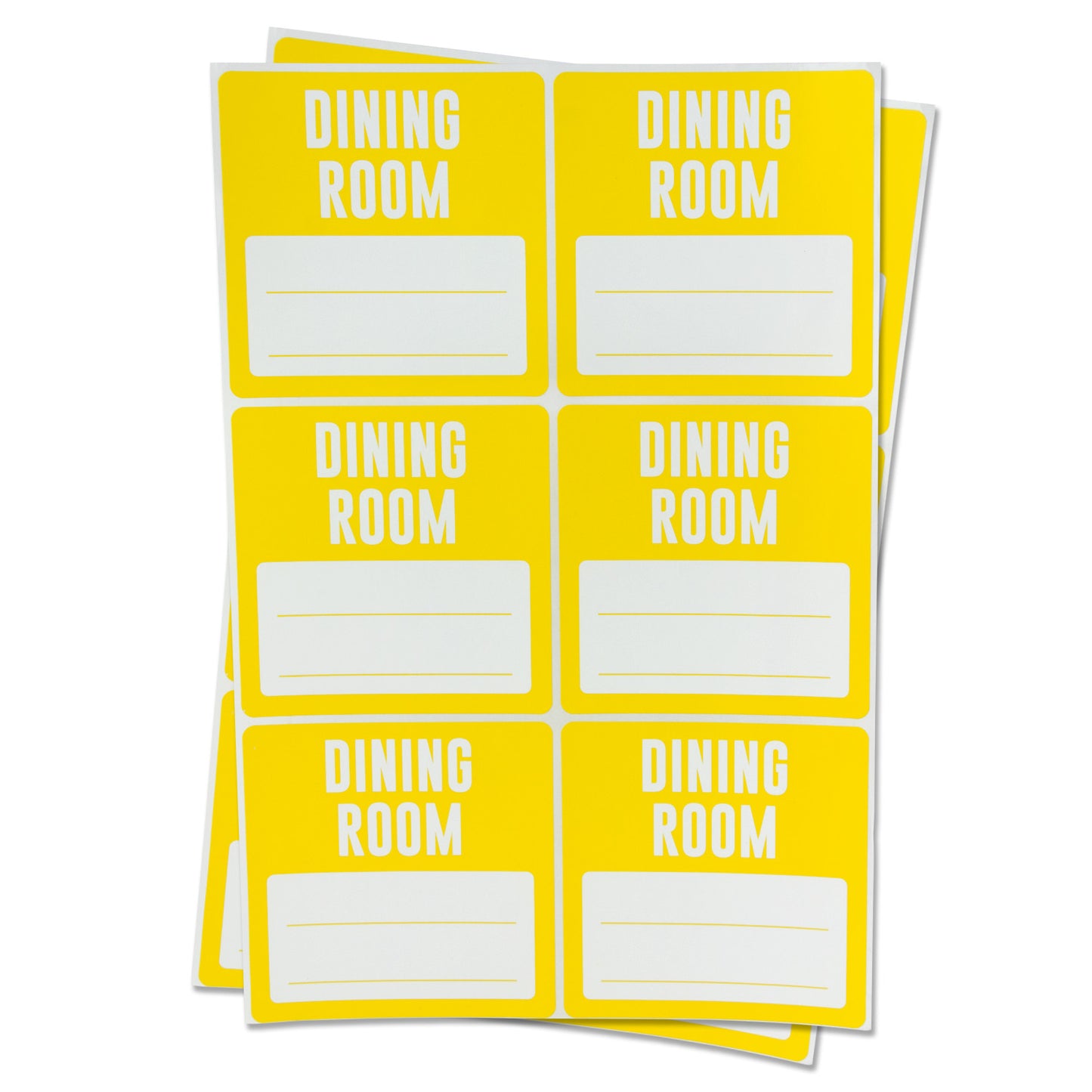 3 x 3 inch | Moving & Packing: Dining Room Stickers