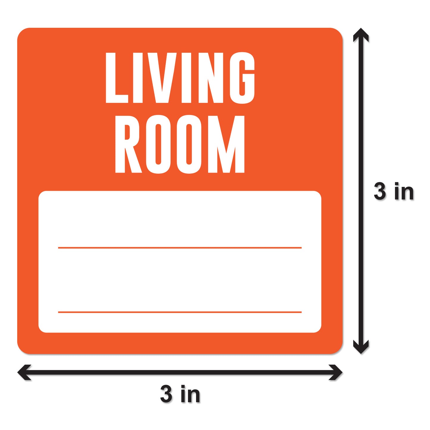 3 x 3 inch | Moving & Packing: Living Room Stickers