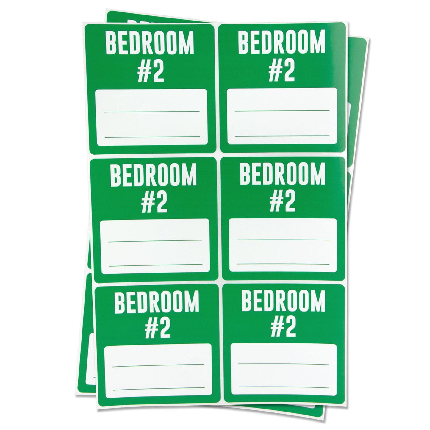 3 x 3 inch | Moving & Packing: Bedroom #2 Stickers