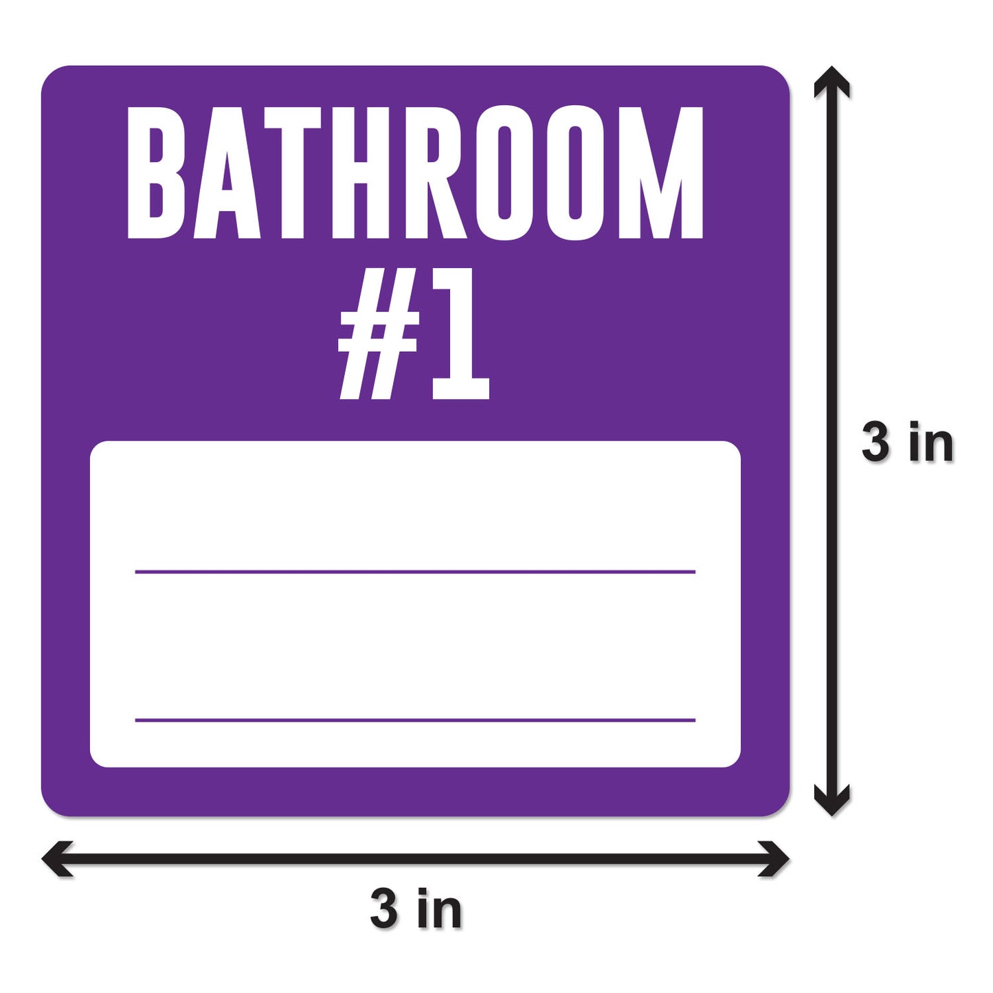 3 x 3 inch | Moving & Packing: Bathroom #1 Stickers