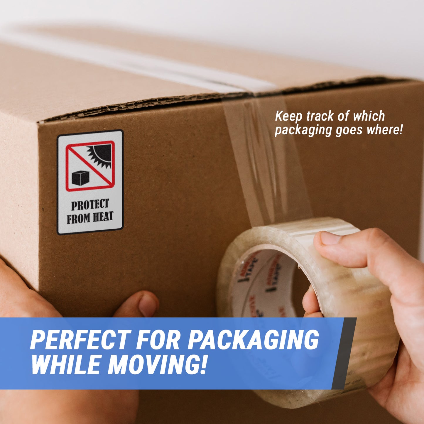 2 x 3 inch | Shipping & Handling: Protect From Heat Stickers