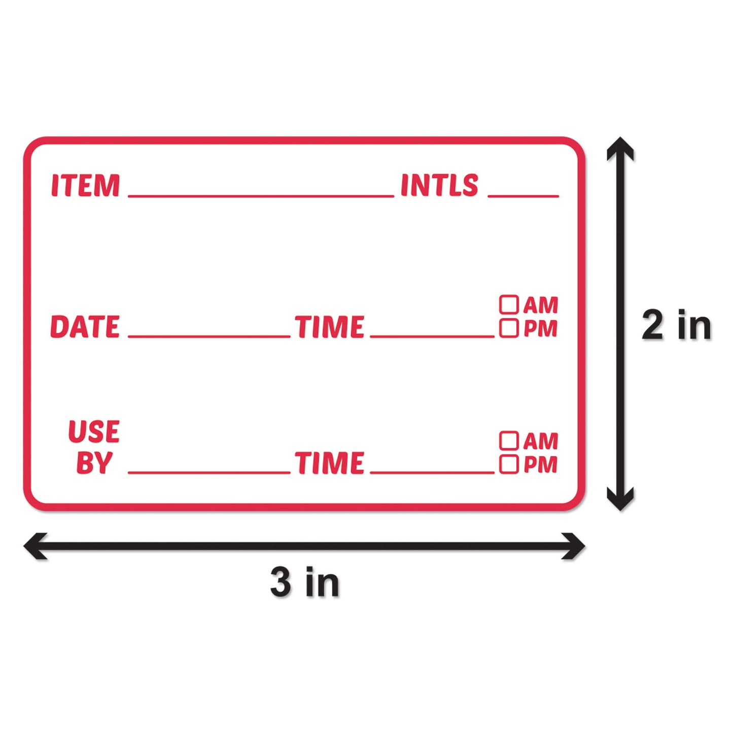3 x 2 inch | Medication & Food Storage: Item Use By Date Stickers