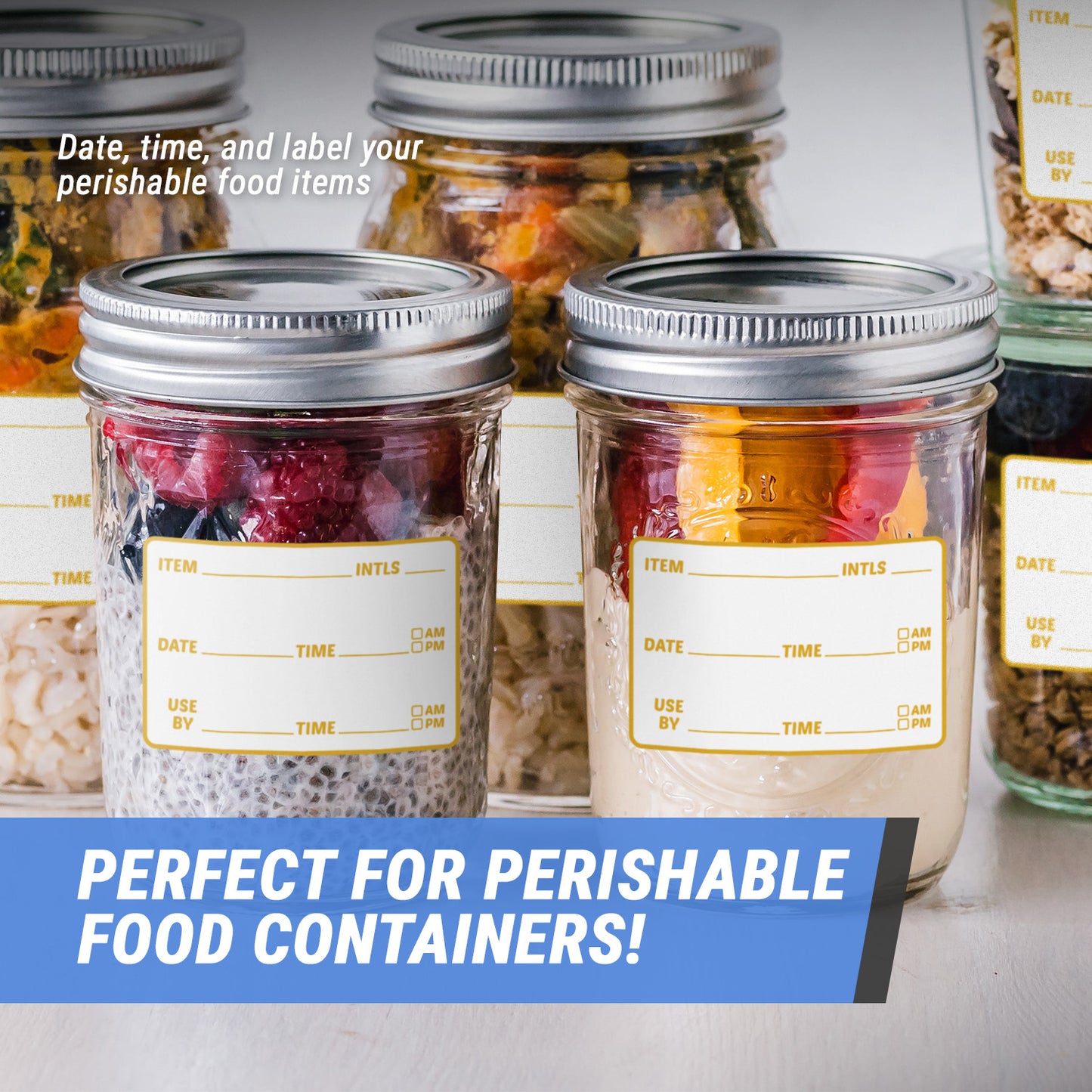 3 x 2 inch | Medication & Food Storage: Item Use By Date Stickers