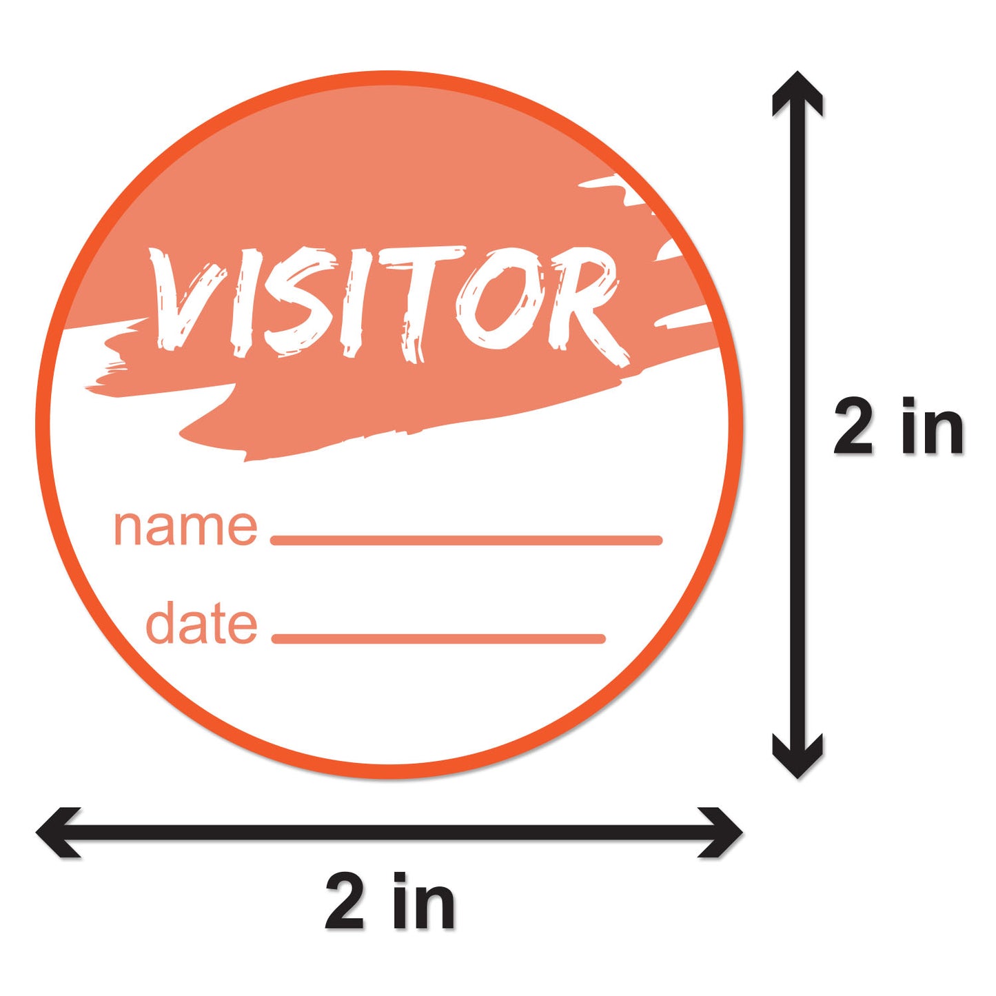 2 inch | Retail & Sales: Name Tags: Write-In Visitor Stickers