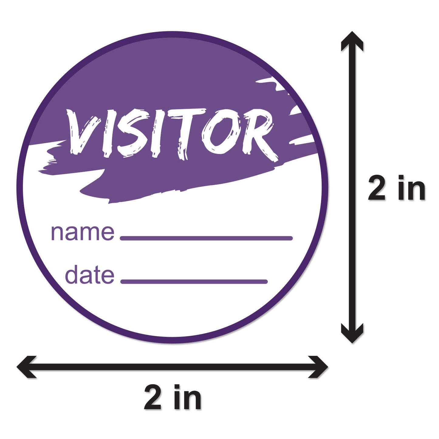 2 inch | Retail & Sales: Name Tags: Write-In Visitor Stickers