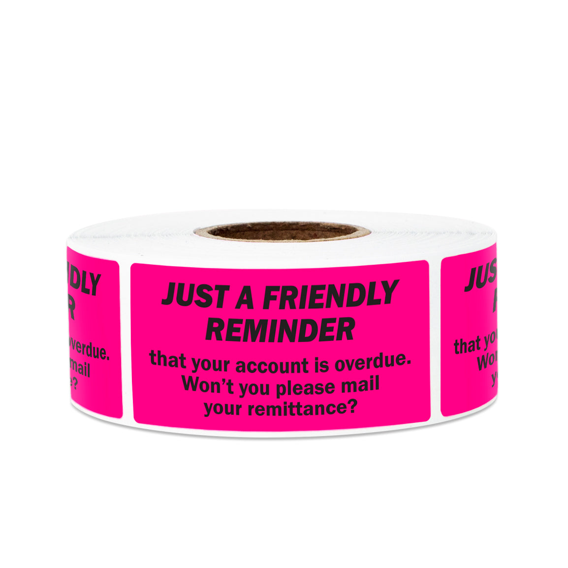 2 x 1 inch | Billing & Collections: Friendly Reminder Account Overdue Stickers