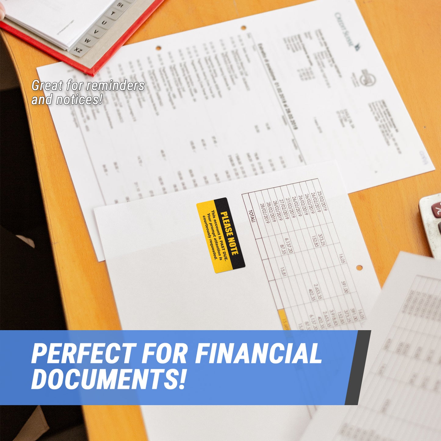 2 x 1 inch |Billing & Collections: Account Past Due Stickers