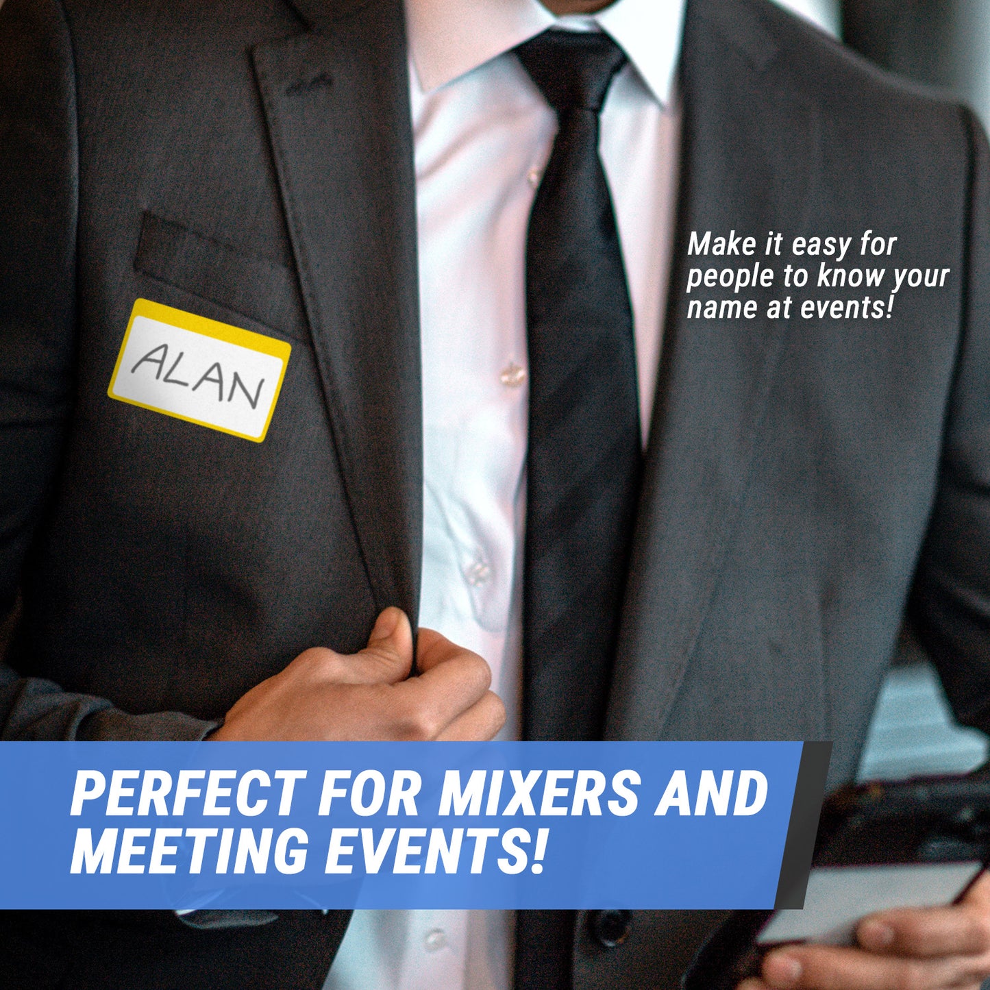 3.5 x 2.25 inch | Name Tags: Write-In Name Badge Stickers