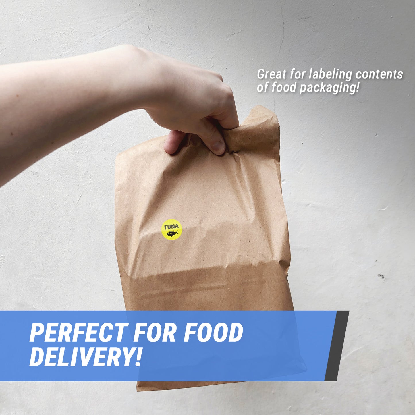 1 inch | Food Labeling: Tuna Stickers