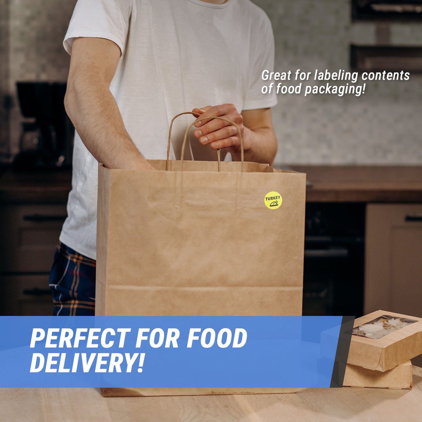 1 inch | Food Labeling: Turkey Stickers